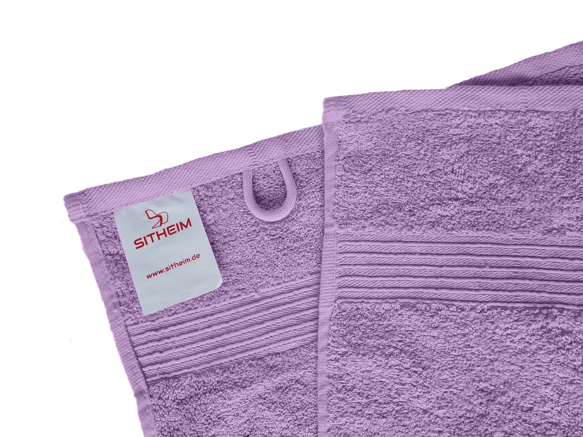Sitheim-Europe Handtuch Set GIZA 100% premium Handtücher ägyptischer 4-tlg), Baumwolle, Baumwolle Handtuchset, ägyptische 100% (Spar-Set, Lavendel LINE 4-teiliges Baumwolle ägyptische