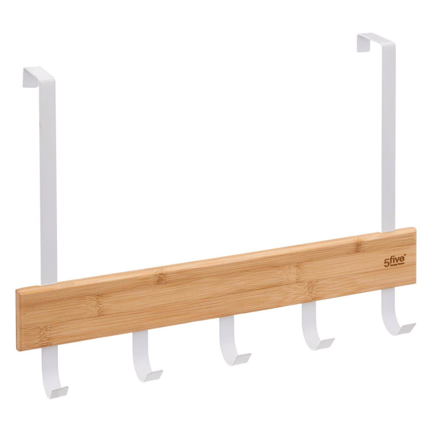 5five Simply Smart Garderobenhaken Türgarderobe für Handtücher, max. 2 cm Dicke, 5 Haken