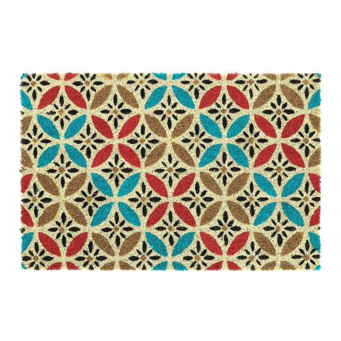 Fußmatte Kokos Fußmatte mit orientalischem Muster relaxdays Höhe: 15 mm