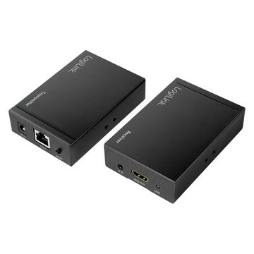 LogiLink HD0024 HDMI-Adapter RJ45 zu HDMI, IR, 5000 cm, HDMI Extender Set über LAN 50 m 4K/30 Hz HDCP IR