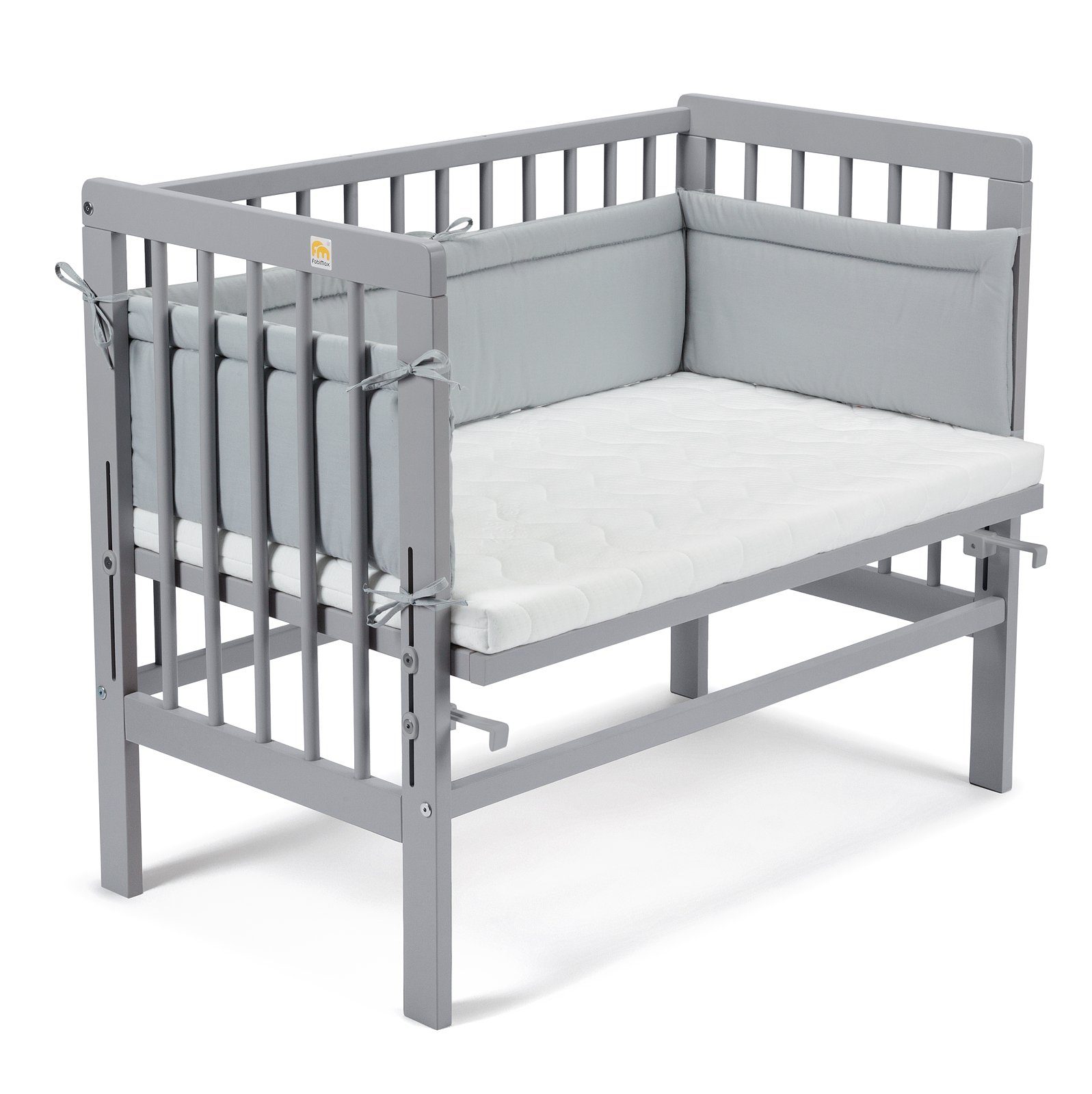 FabiMax Beistellbett Basic Plus grau