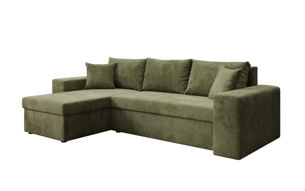 Luxusbetten24 Schlafsofa Designer Sofa Denver in Cord, mit Stauraum und Schlaffunktion