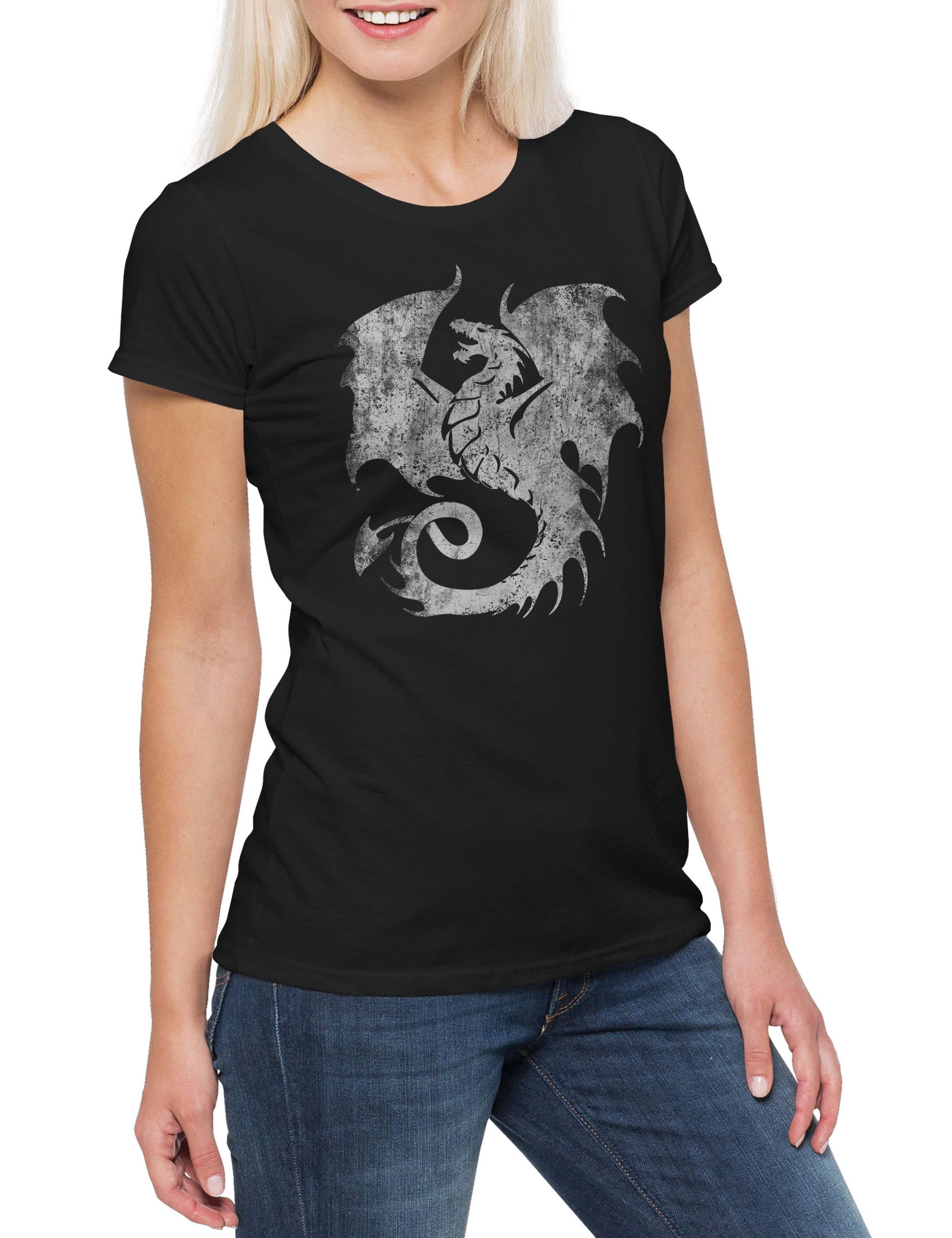Urban Backwoods Print-Shirt Dragon V Damen günstig online kaufen