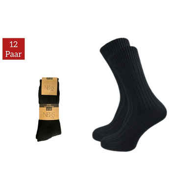 NERS Arbeitssocken Wintersocken für Damen und Herren halten besonders warm (12-Paar, 12 Paar) Die weiche Frotteesohle