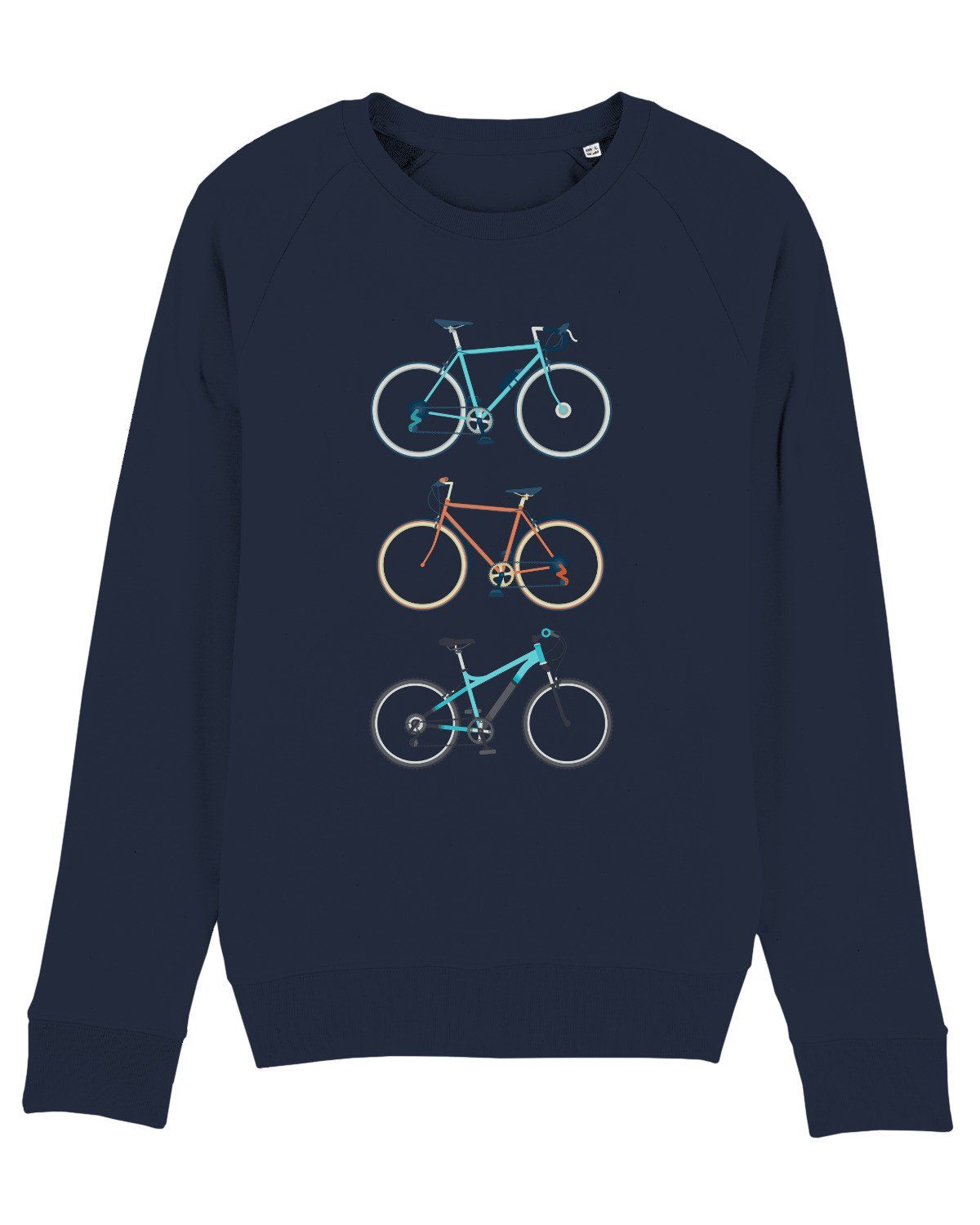 wat? Apparel Sweatshirt 3 Fahrräder (1-tlg) dunkelblau