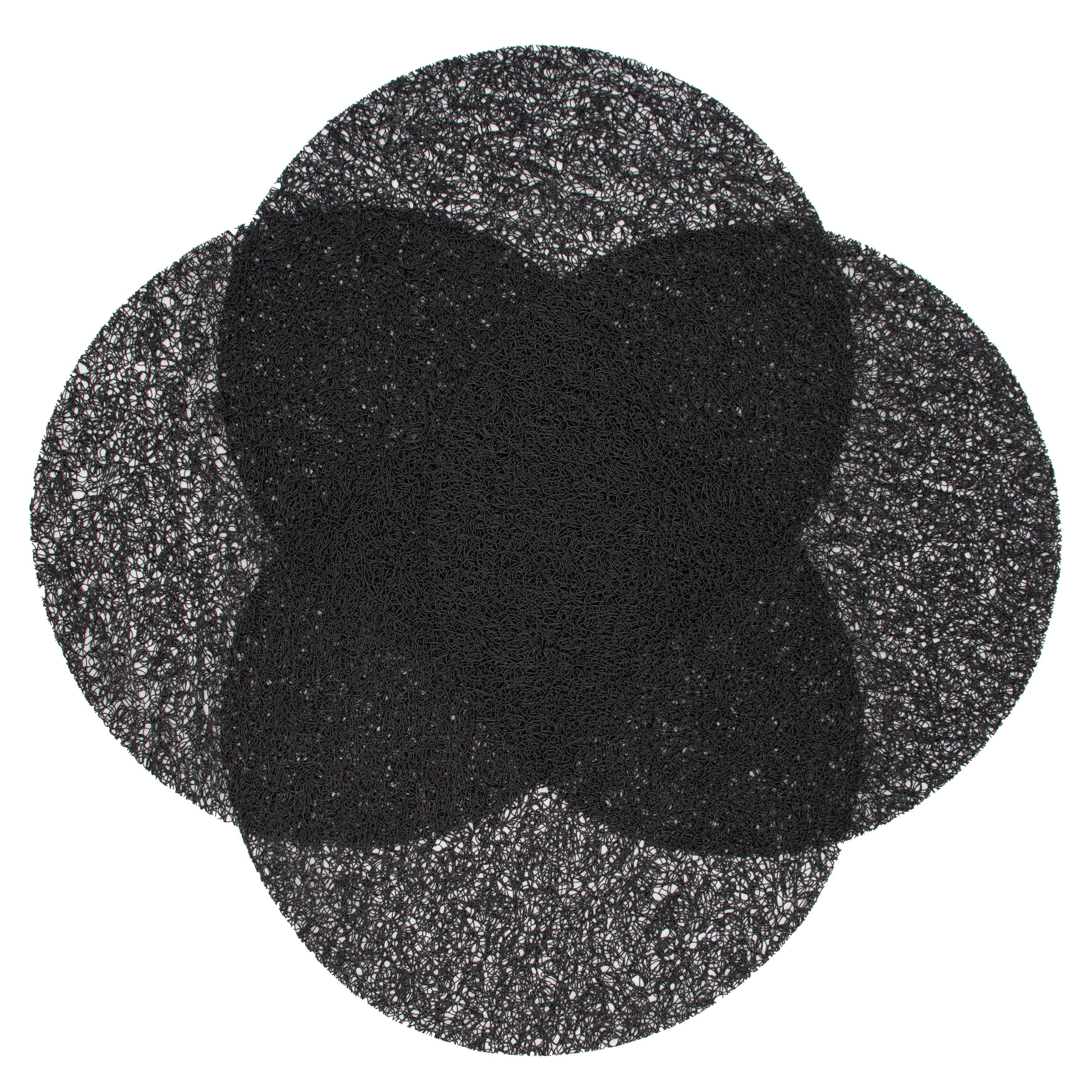 Platzset, ZOLLNER, (4-St), schmutzabweisend, 30 x 45 cm, 100% Kunststoff, vom Hotelwäschespezialisten schwarz