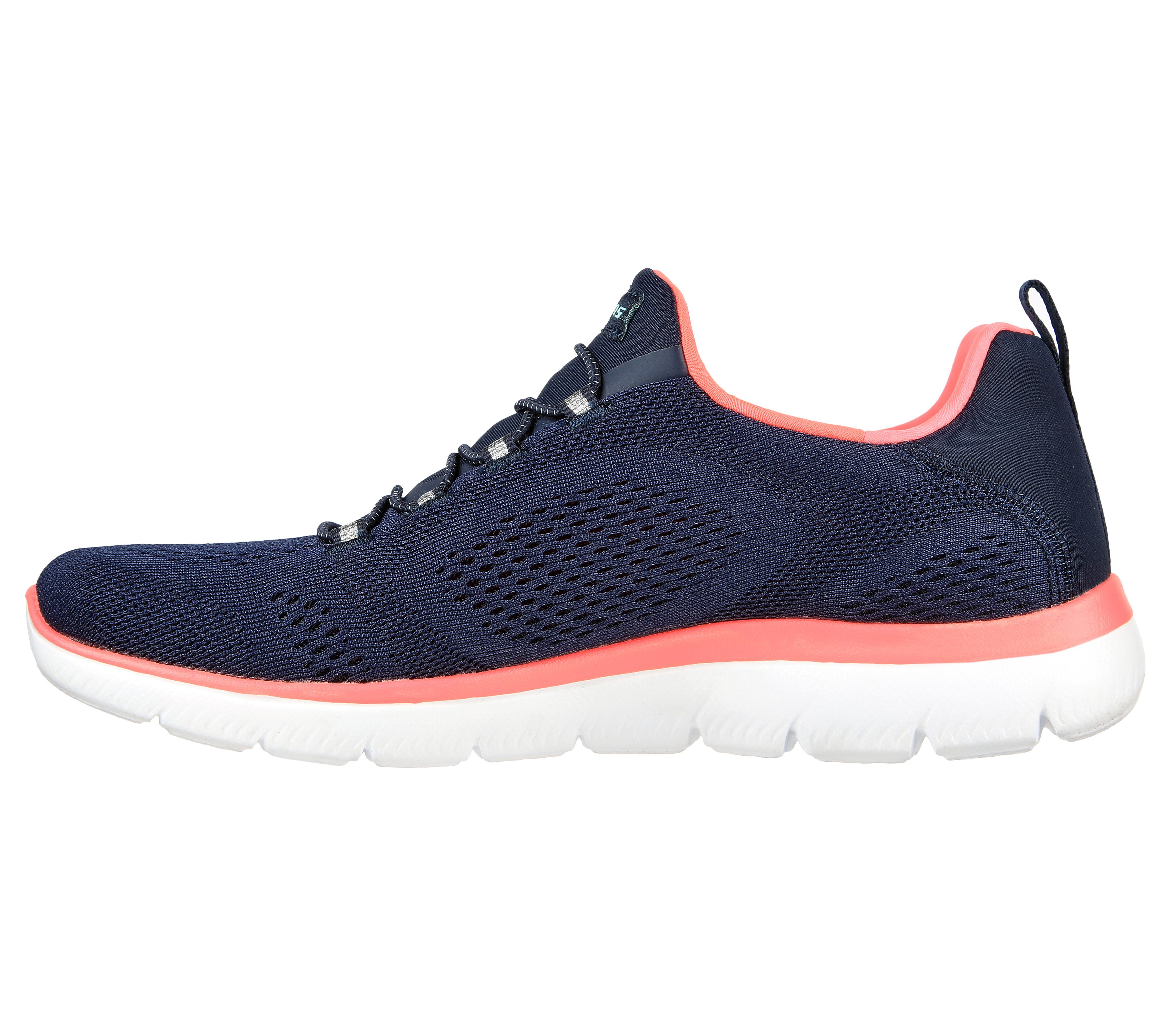 Komfort-Innensohle Marineblau Neon-Pink Memory VIEWS / Skechers Foam SUMMITS PERFECT Gepolsterte Sneaker