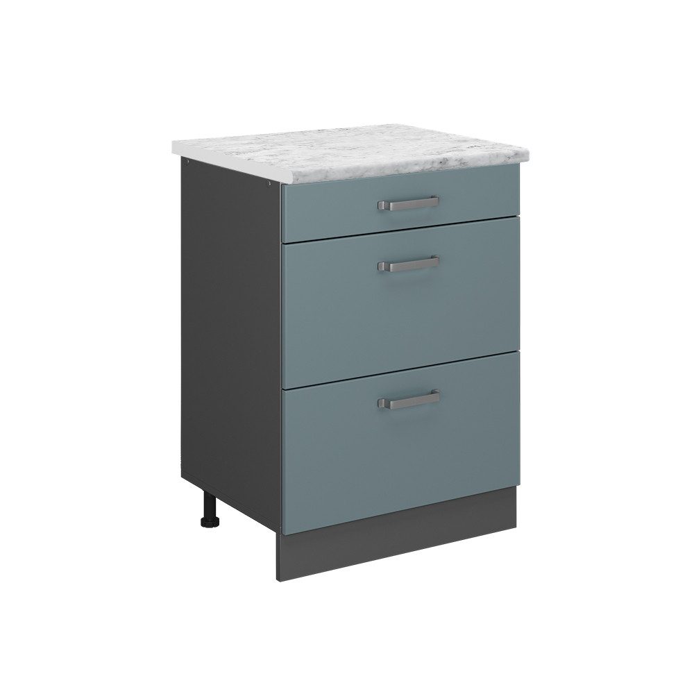 Vicco Unterschrank R-Line, Blau-Grau/Anthrazit, 60 cm günstig online kaufen
