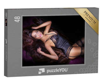 puzzleYOU Puzzle Erotische Fotografie: Dame in eleganten Dessous, 48 Puzzleteile, puzzleYOU-Kollektionen Erotik