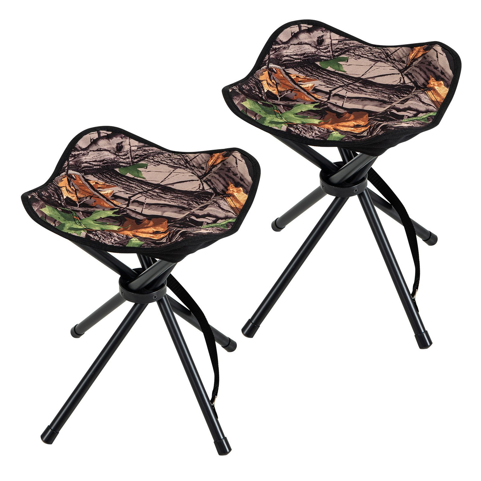 COSTWAY Campinghocker 2er Set Vierbein Falthocker, günstig online kaufen