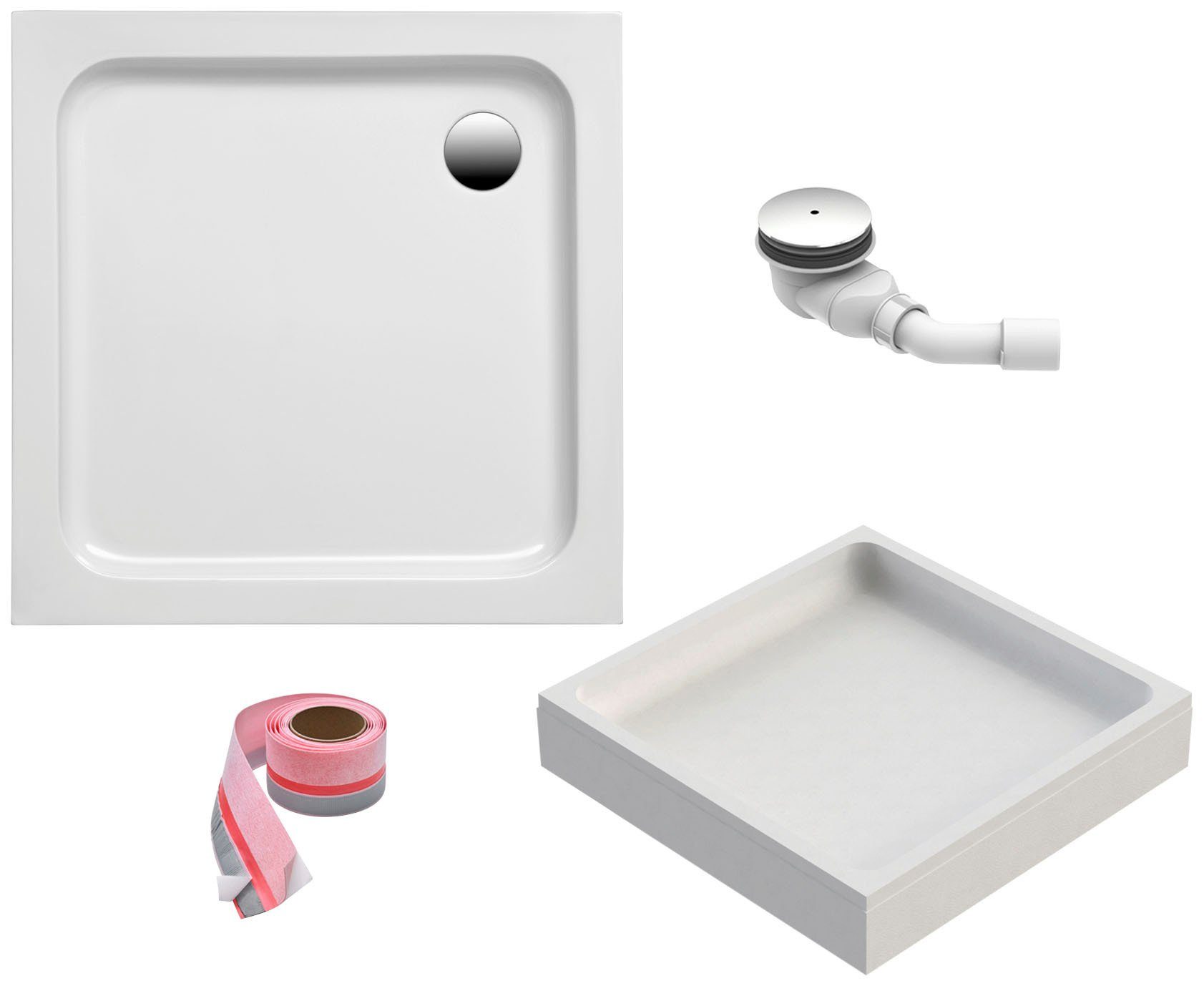 OTTOFOND Duschwanne, quadratisch, Sanitäracryl, Set, 90x90x6 günstig online kaufen
