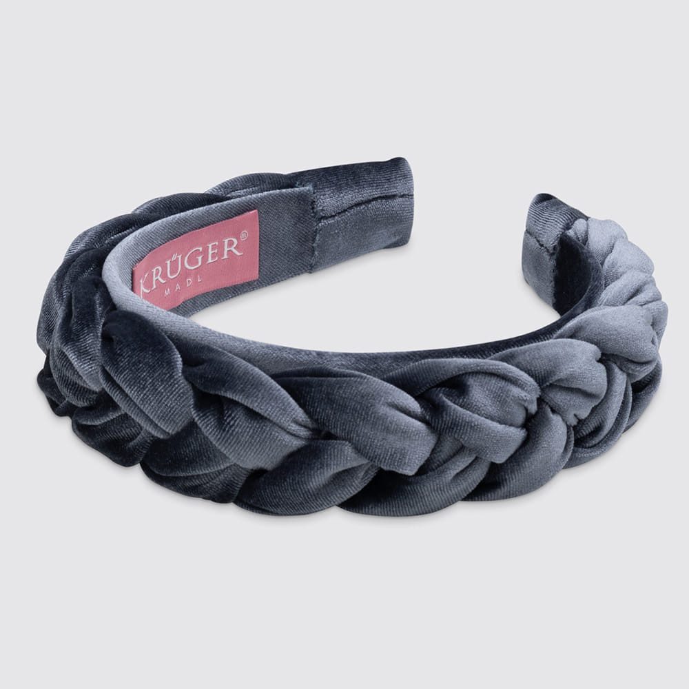 Krüger Haarreif Samt-Haarreif geflochten blau