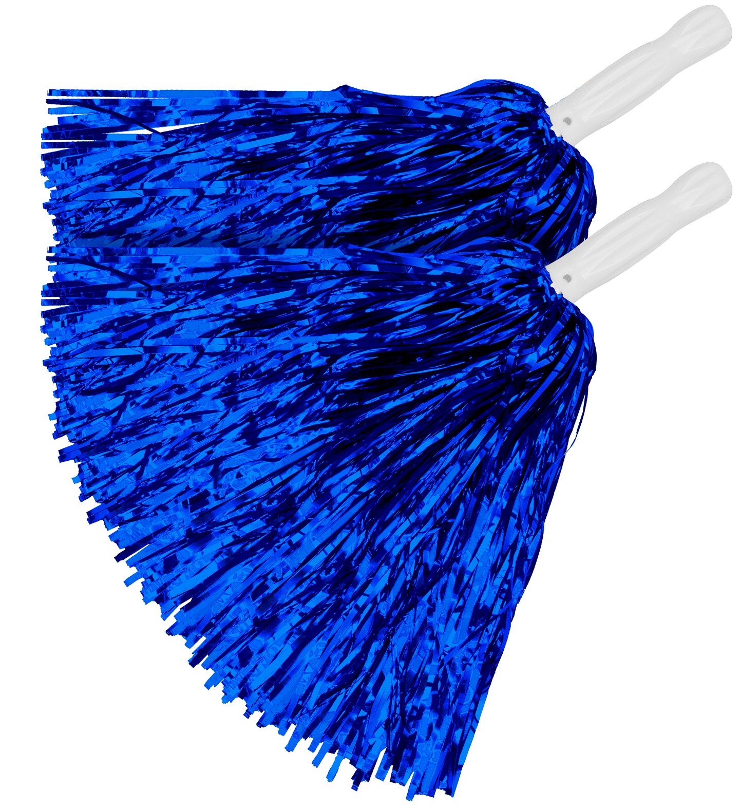 Widmann S.r.l. Blaster Cheerleader Pompon 2 Stück, Metallic Blau