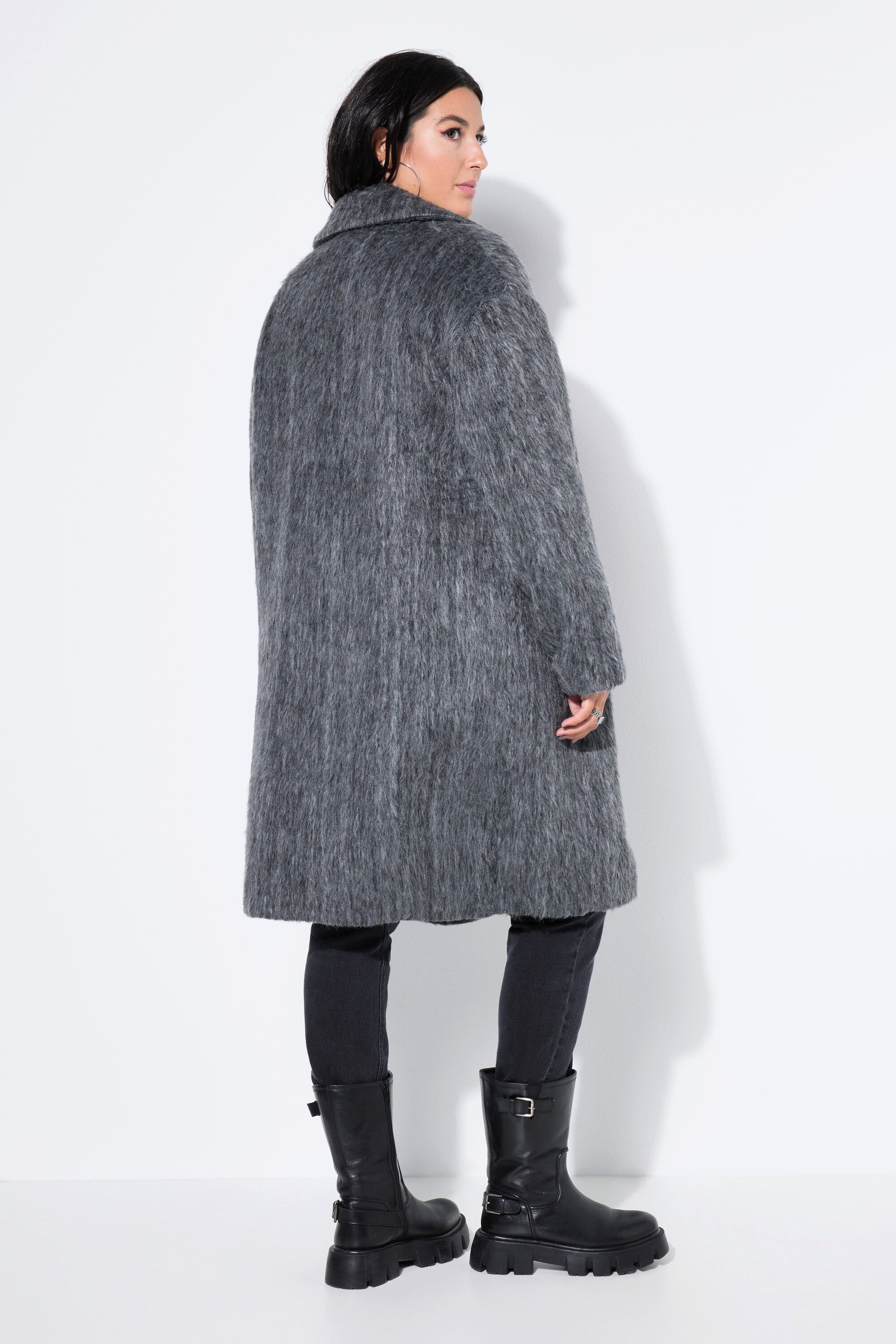 Studio Untold Wintermantel Mantel oversized Flausch Reverskragen