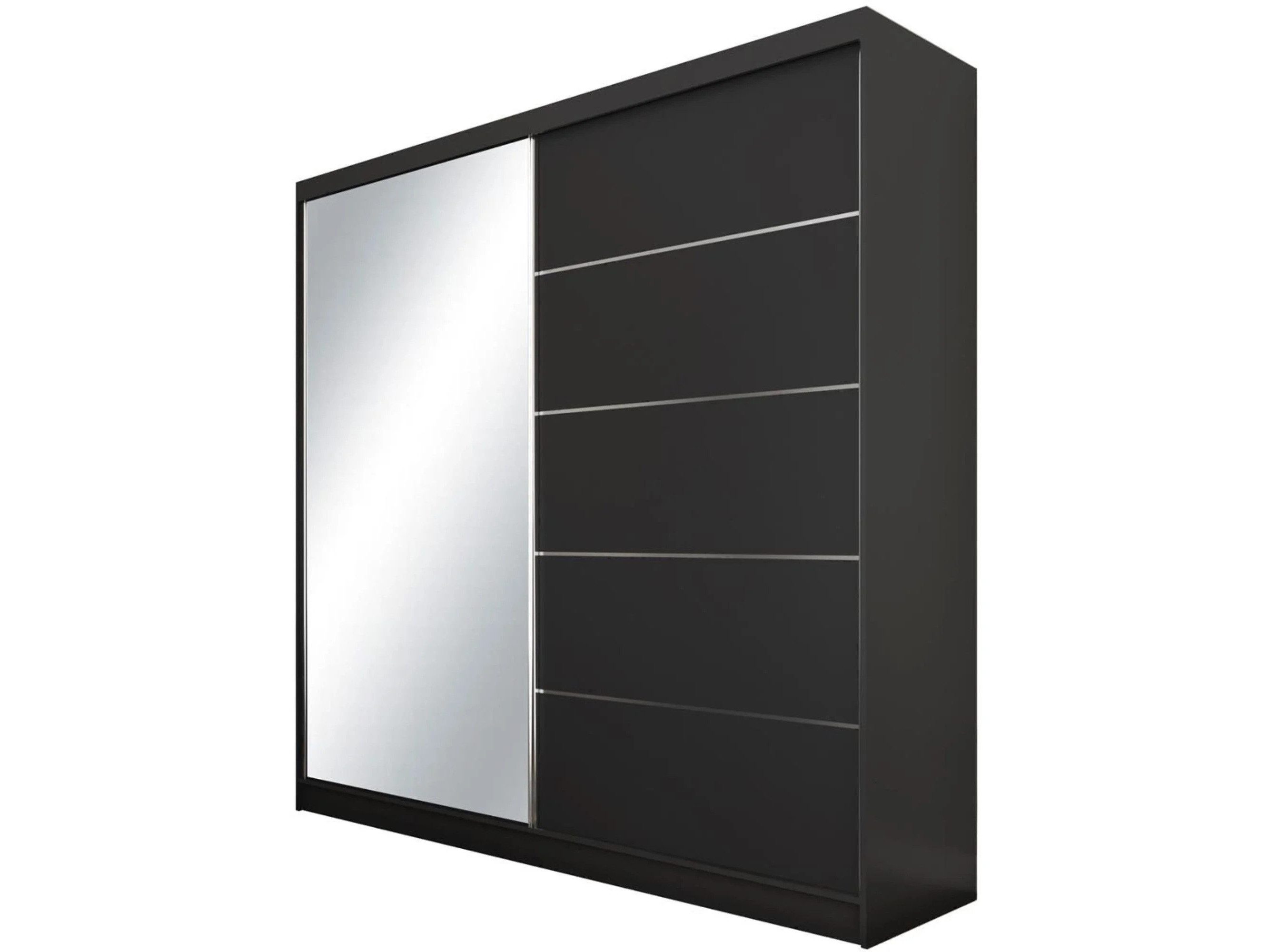 Beautysofa Schiebetürenschrank MARIKA II mit Schubladen, Spiegeln und Kleiderstange