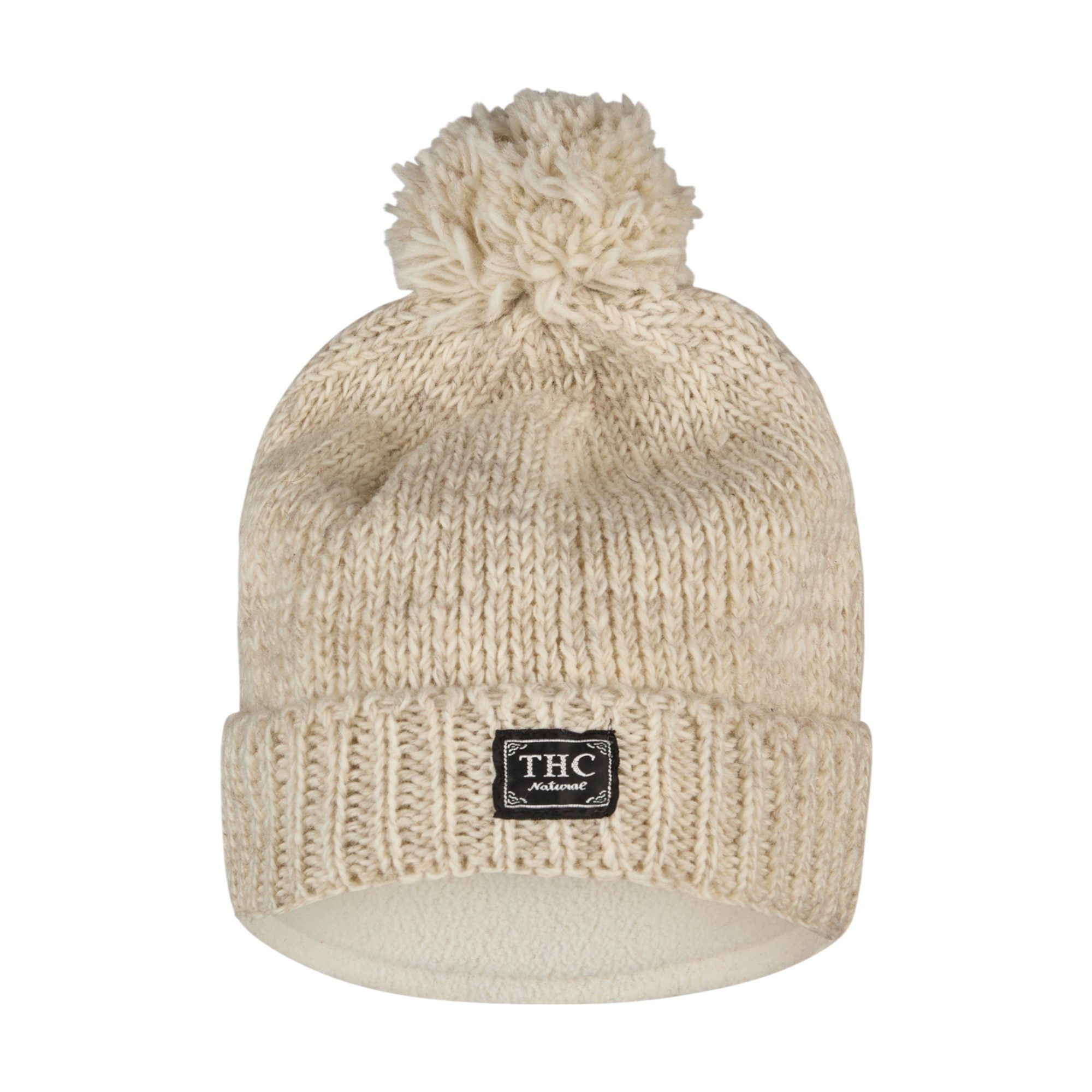 THC Natural Line Strickmütze THC Schafwoll Pudelmütze 713 weiß (1 Stück, 1- günstig online kaufen