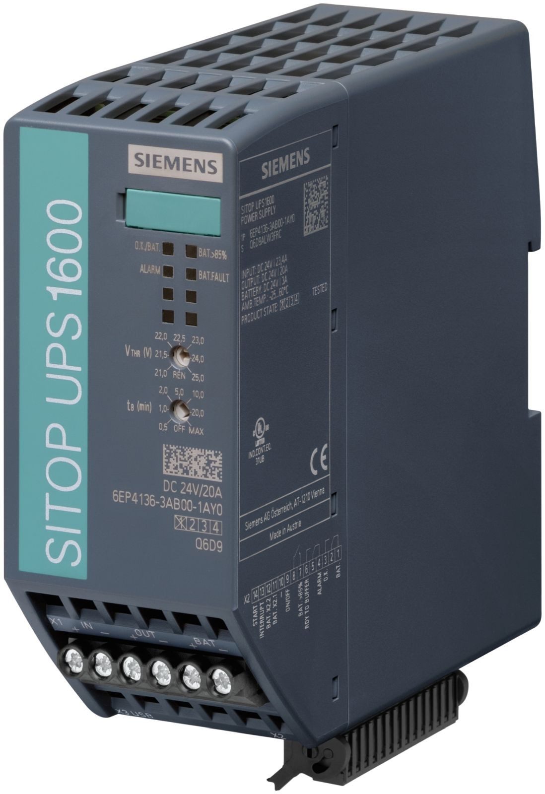 SIEMENS USV-Anlage SIEM 6EP4136-3AB00-1AY0 SITOP UPS1600 20A USB Stromversorgung DC