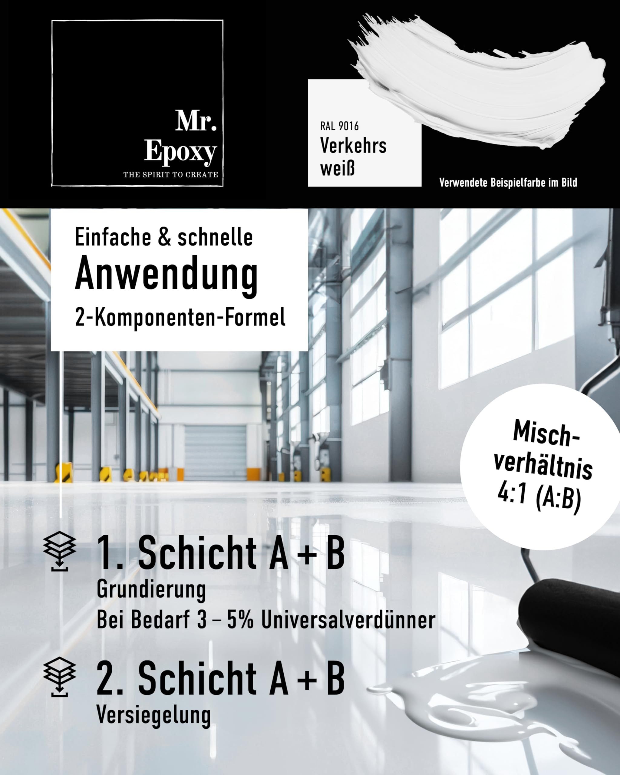 Mr. Epoxy Bodenversiegelung Epoxid-Bodenbeschichtung