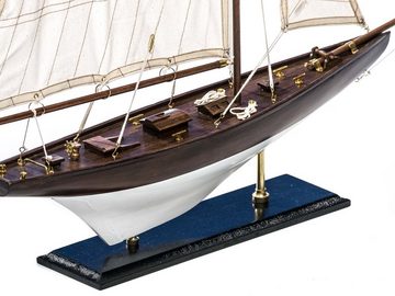 Aubaho Modellboot Modellschiff Segelschiff Segelyacht Yacht Holz Schiff Maritim kein Bau