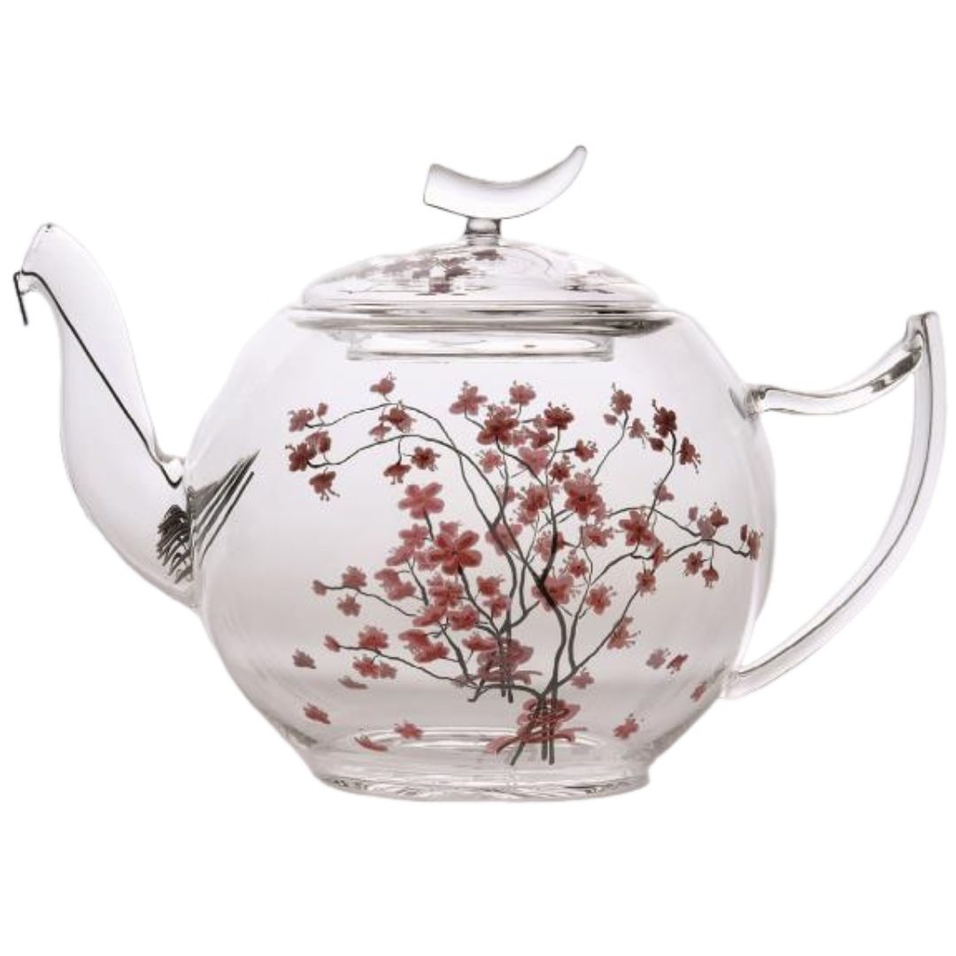 TeaLogic Teekanne, 1200 l, Farbe: Transparent, Motiv: Kirschblüten