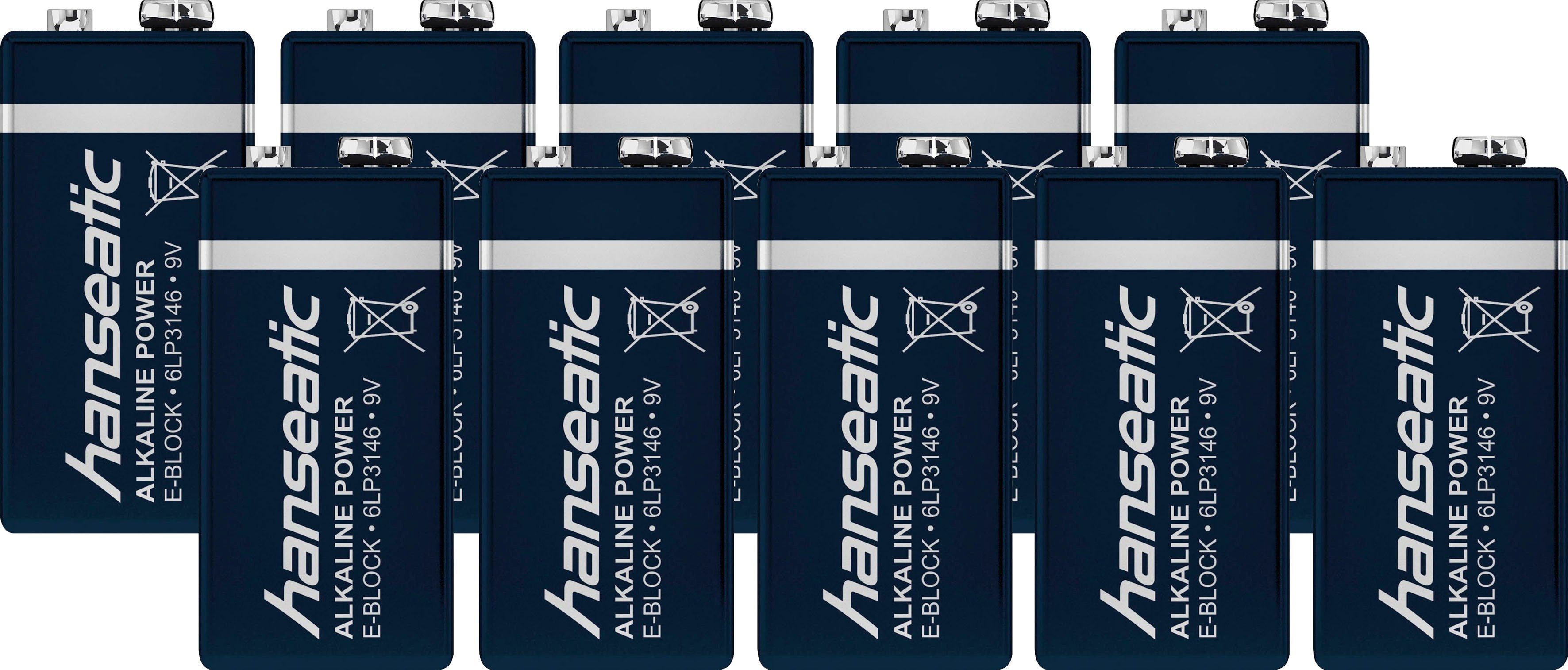 10 Stück Alkaline E-Block Batterie
