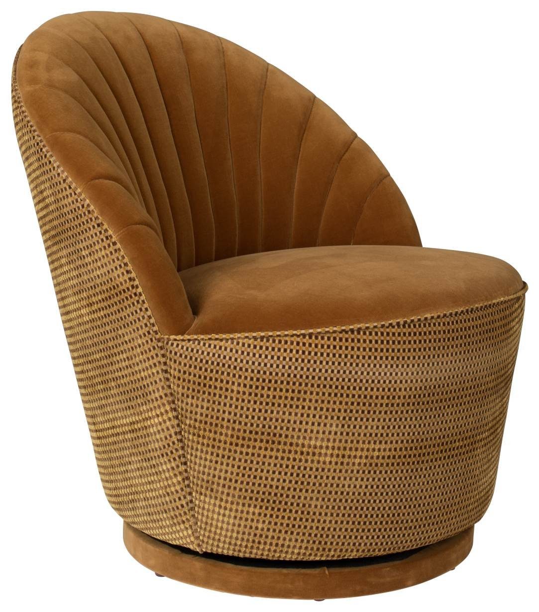 Dutchbone Loungesessel Drehbarer Lounge Sessel MADISON Samtstoff WHISKEY von DutchBone