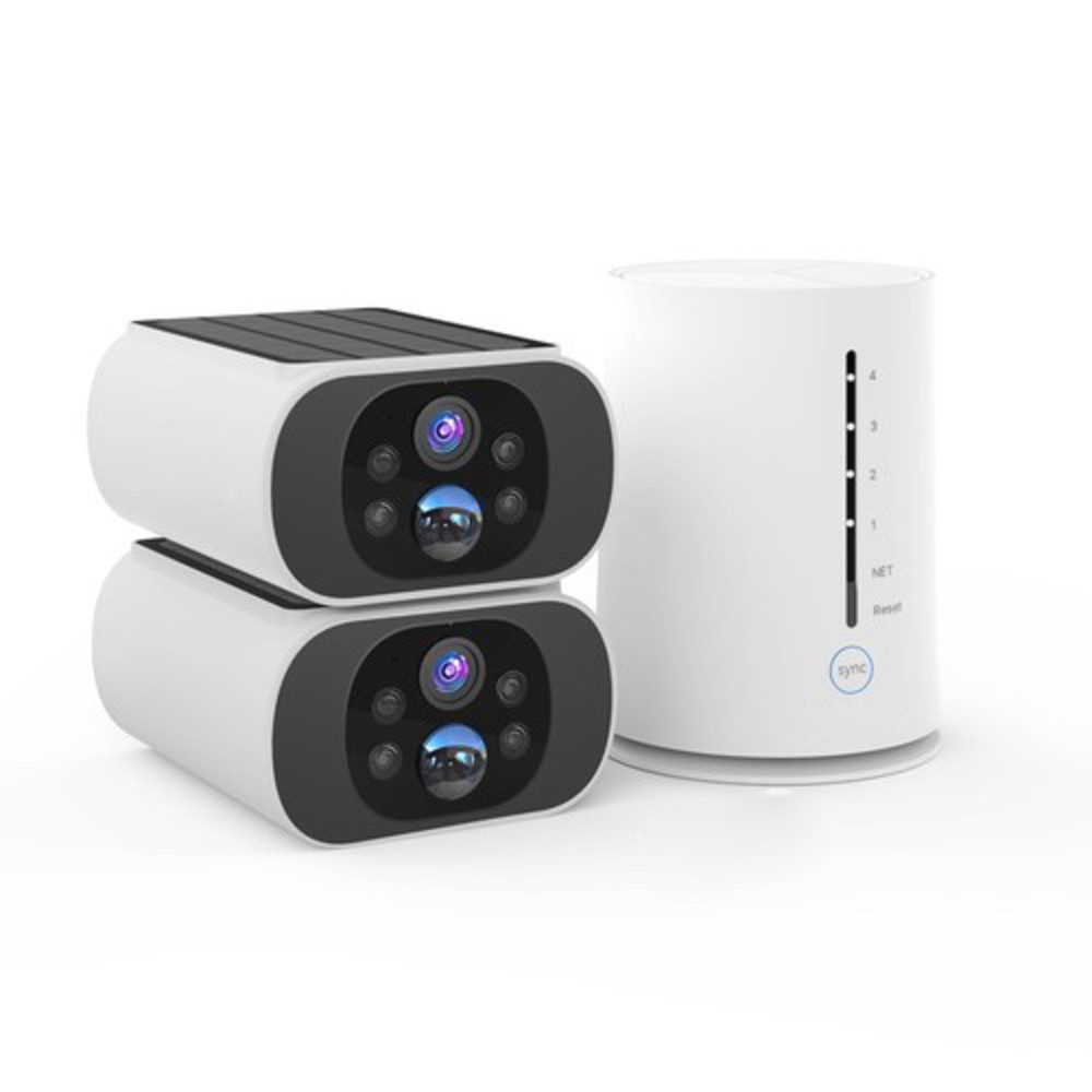 TWUFY Überwachungskamera 4MP Überwachungskamera Aussen Set WLAN Kamera Outdoor Solar (Außenbereich, PIR Bewegungsmelder, kompatibel Alexa,IP65, 2-tlg., Außenbereich, 2-tlg, 2-Wege Audio, Mikrofon, Nachtsicht, WLAN Solar Akku Überwachungssystem 2 Kanal Funk Kamera Set Mikrofon)