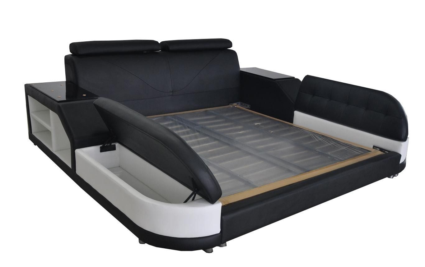 Xlmoebel Polsterbett Luxus-Bett mit Lederbezug und hochwertiger Polsterung (Polsterbett, Bett LB8817), Hergestellt in Europa