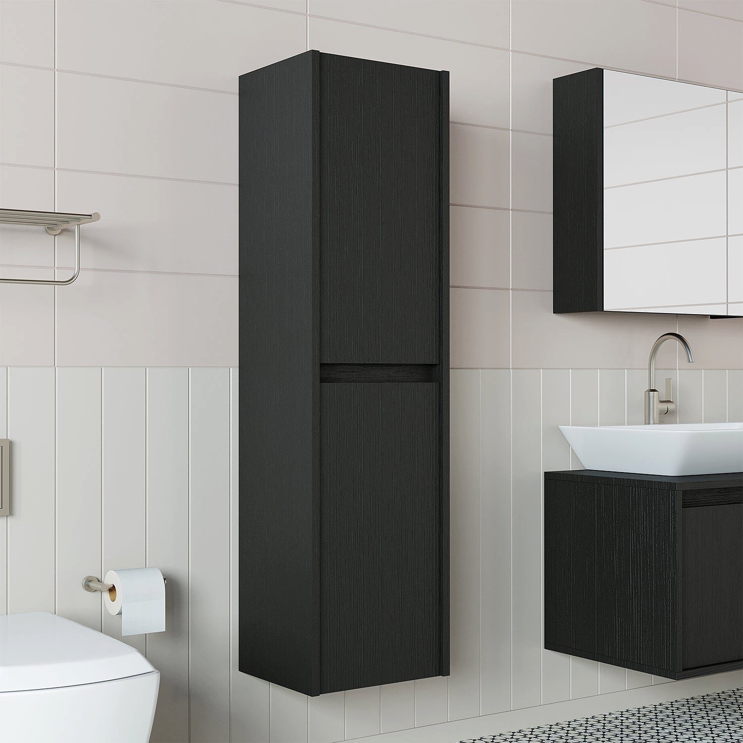 Roomart Badmöbel-Set, (Roomart, Badezimmermöbel, Hochschrank Badregal, in 5 günstig online kaufen