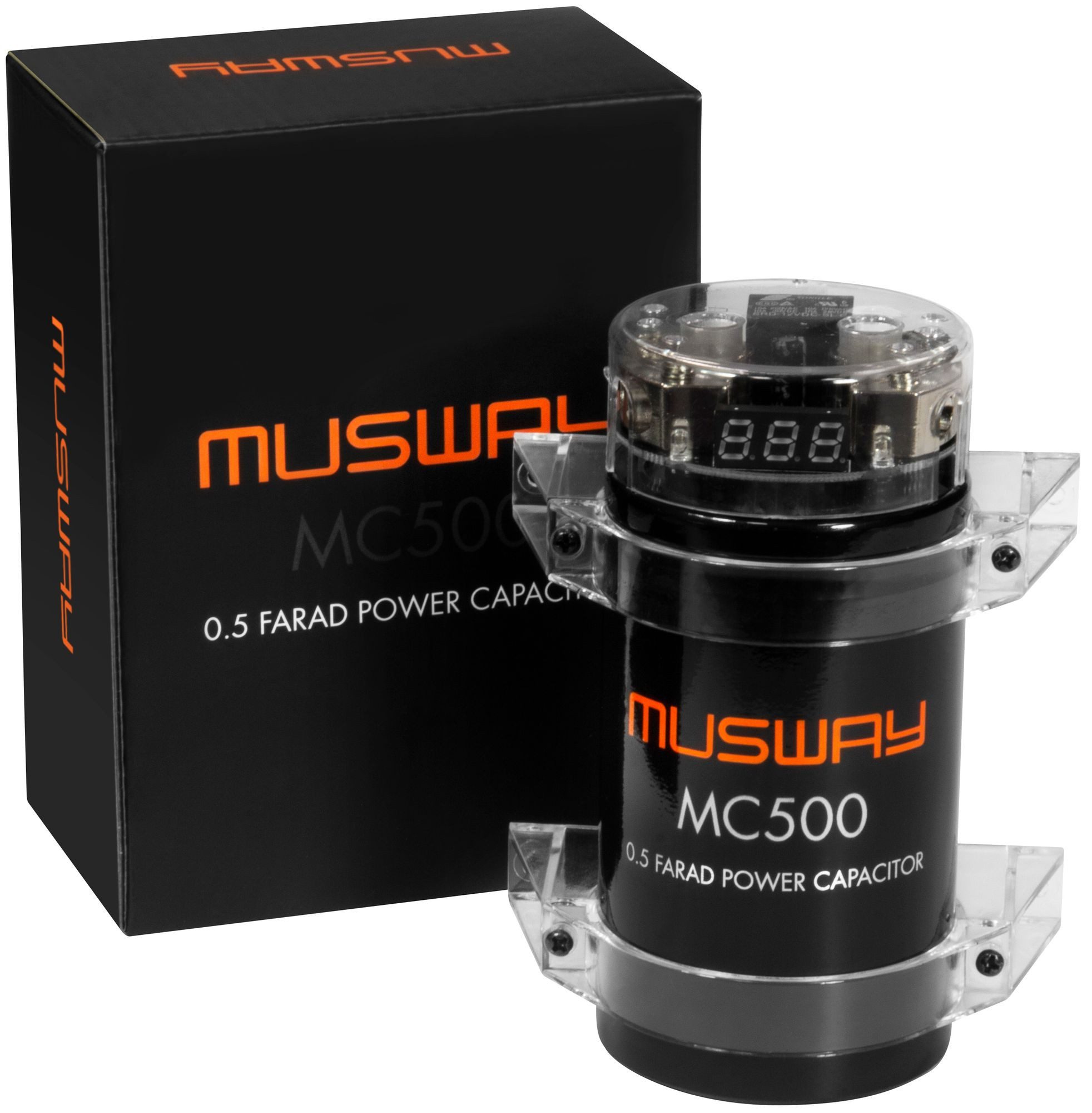 Musway MC500 0.5 Farad Puffer-Kondensator integriertem Verteilerblock Endverstärker