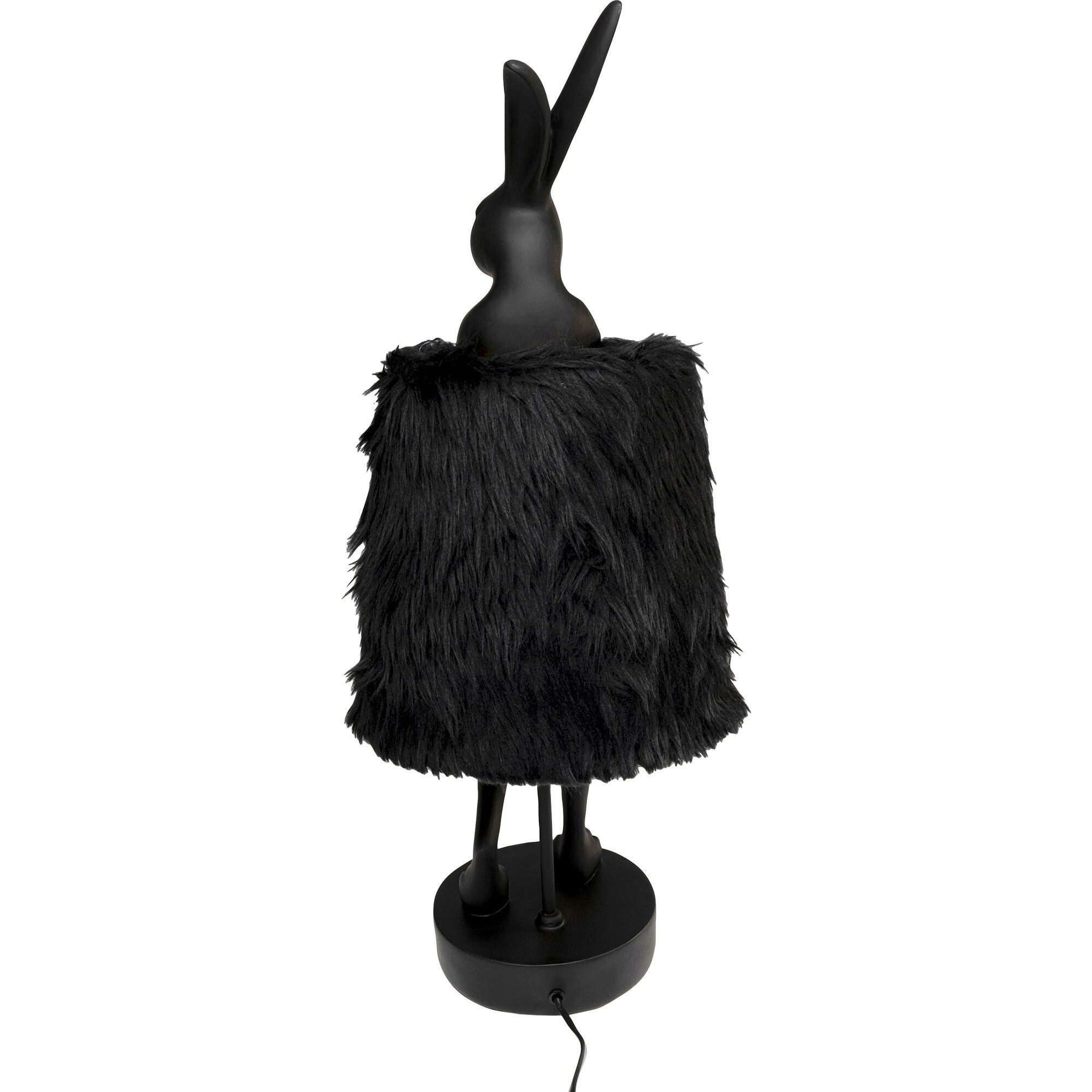 Kare Design Tischleuchte Animal Rabbit Fur, Ein-/Ausschalter, ohne Leuchtmittel, Fell-Optik