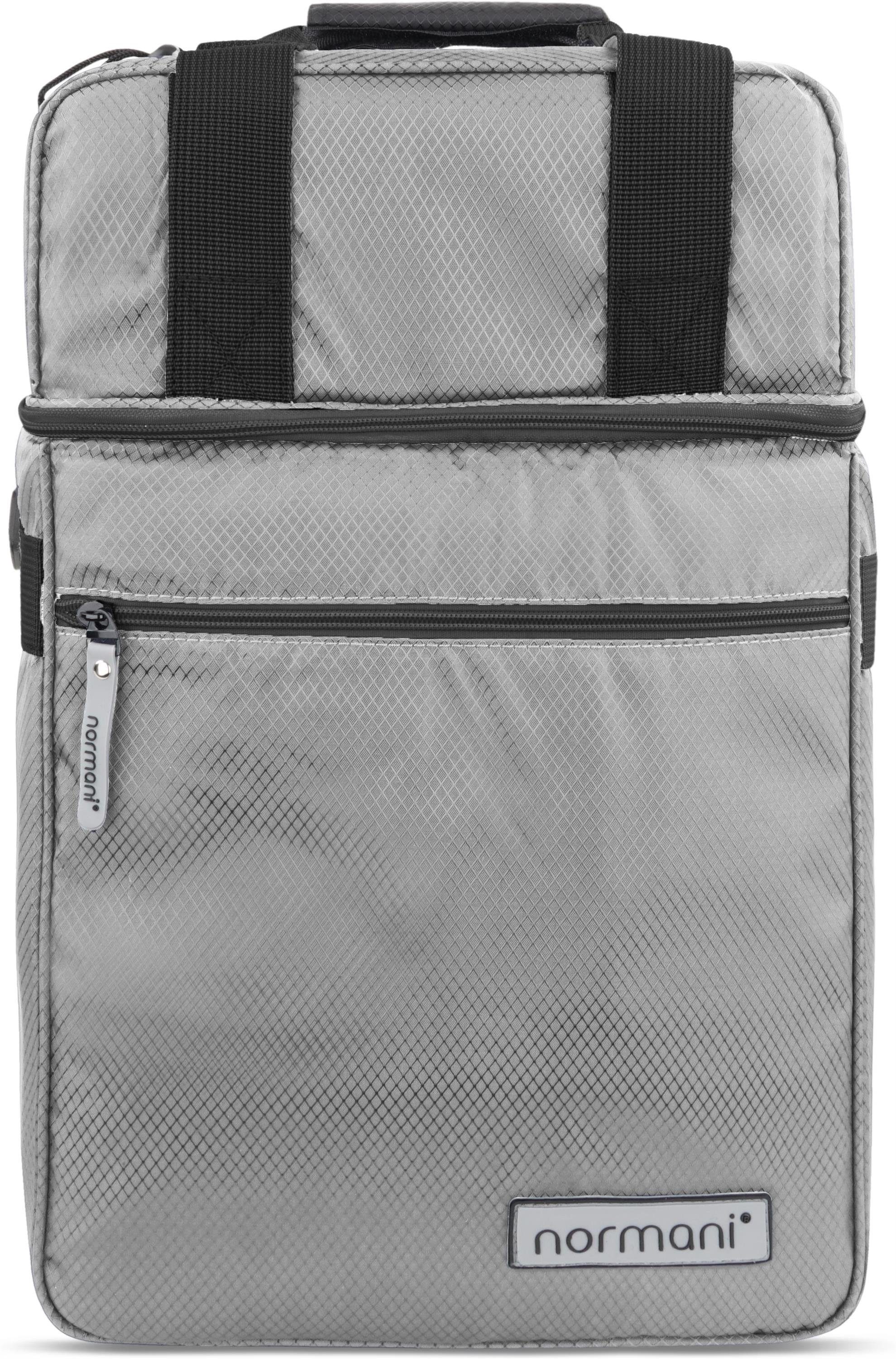 normani Picknickkorb Isolierte Kühltasche mit 2 Fächern 30 l Astana, Kühltasche aus isolierendem Material Grau