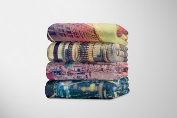 Sinus Art Handtücher Handtuch Strandhandtuch Saunatuch Kuscheldecke mit Fotomotiv Marokko Stadt Bara, Baumwolle-Polyester-Mix (1-St), Handtuch