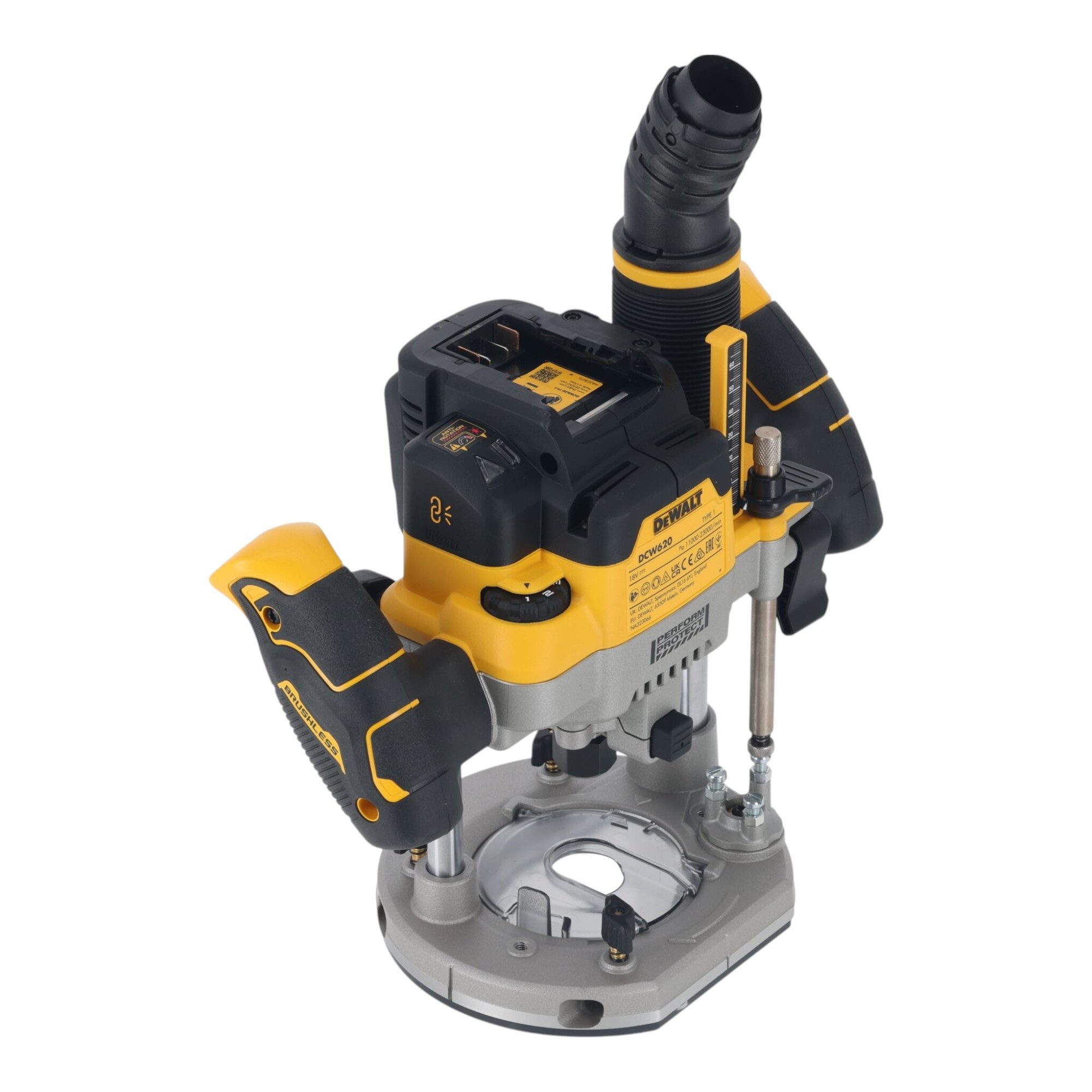 DeWalt Oberfräse DCW 620 M1T Akku Oberfräse 18 V 12 mm Brushless + 1x Akku 4,0 Ah