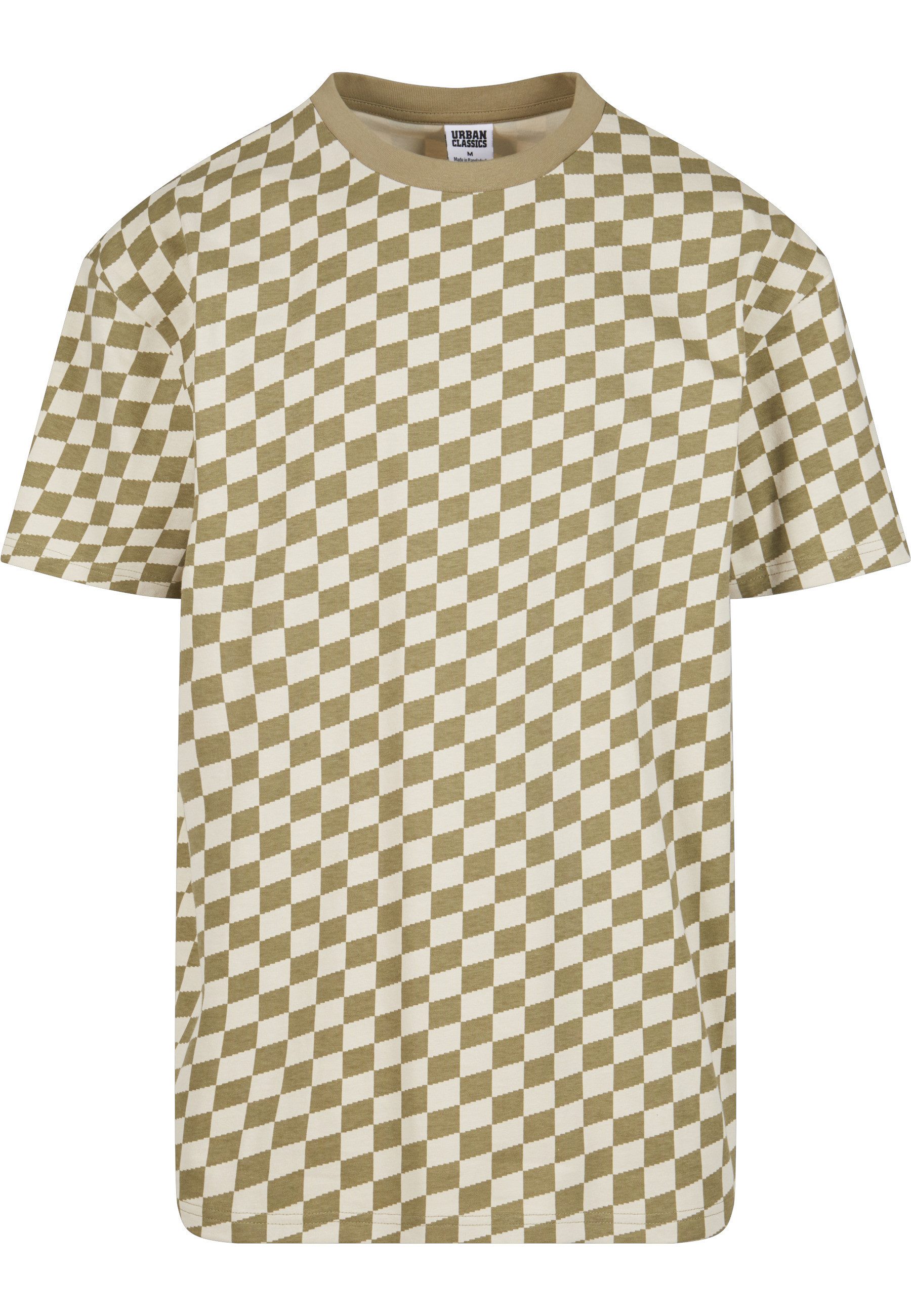 URBAN CLASSICS Langarmhemd Urban Classics Herren Oversized Check Tee (1-tlg)