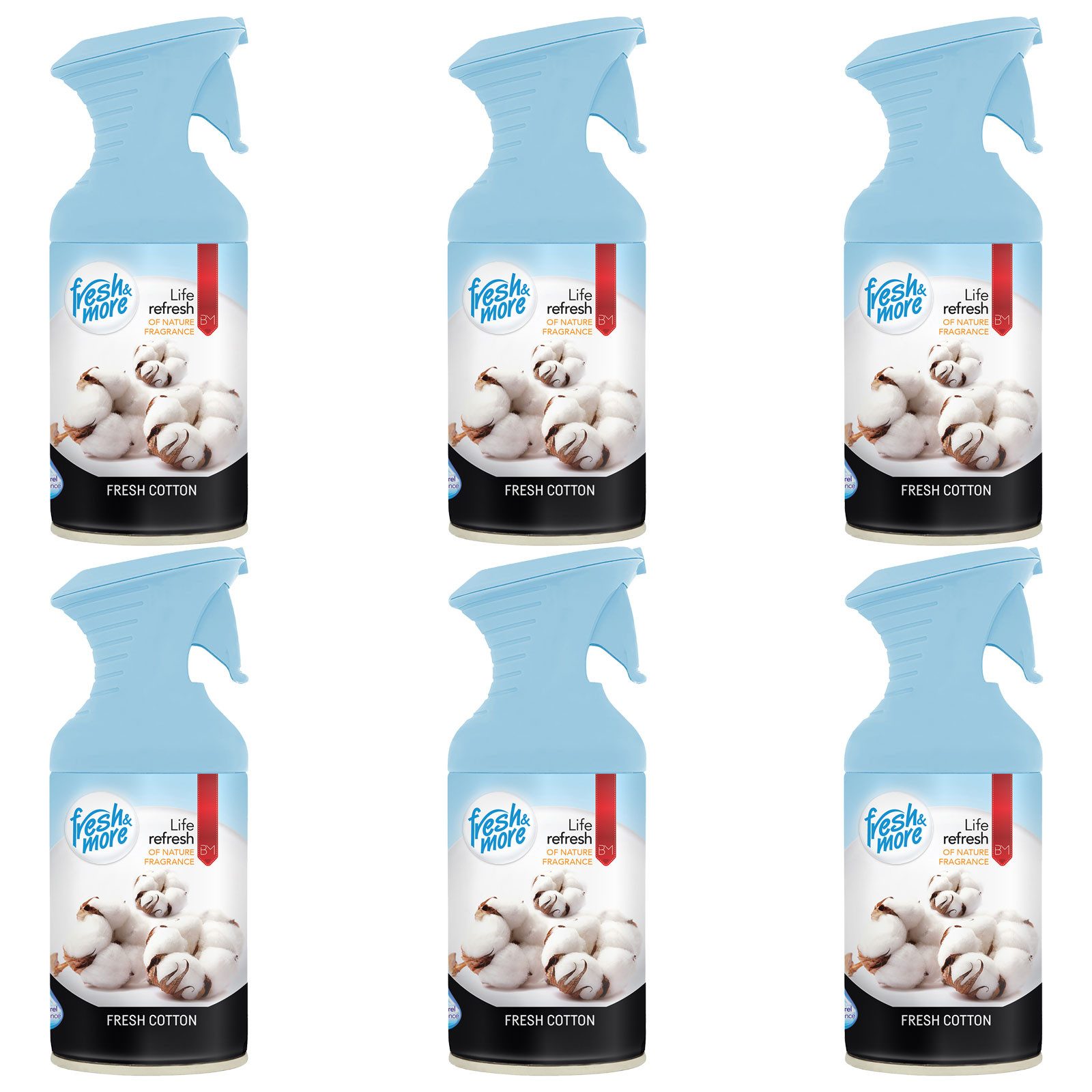 fresh & more Raumduft Spray Lufterfrischer (250ml, 6-St., 6er Pack), Raumerfrischer