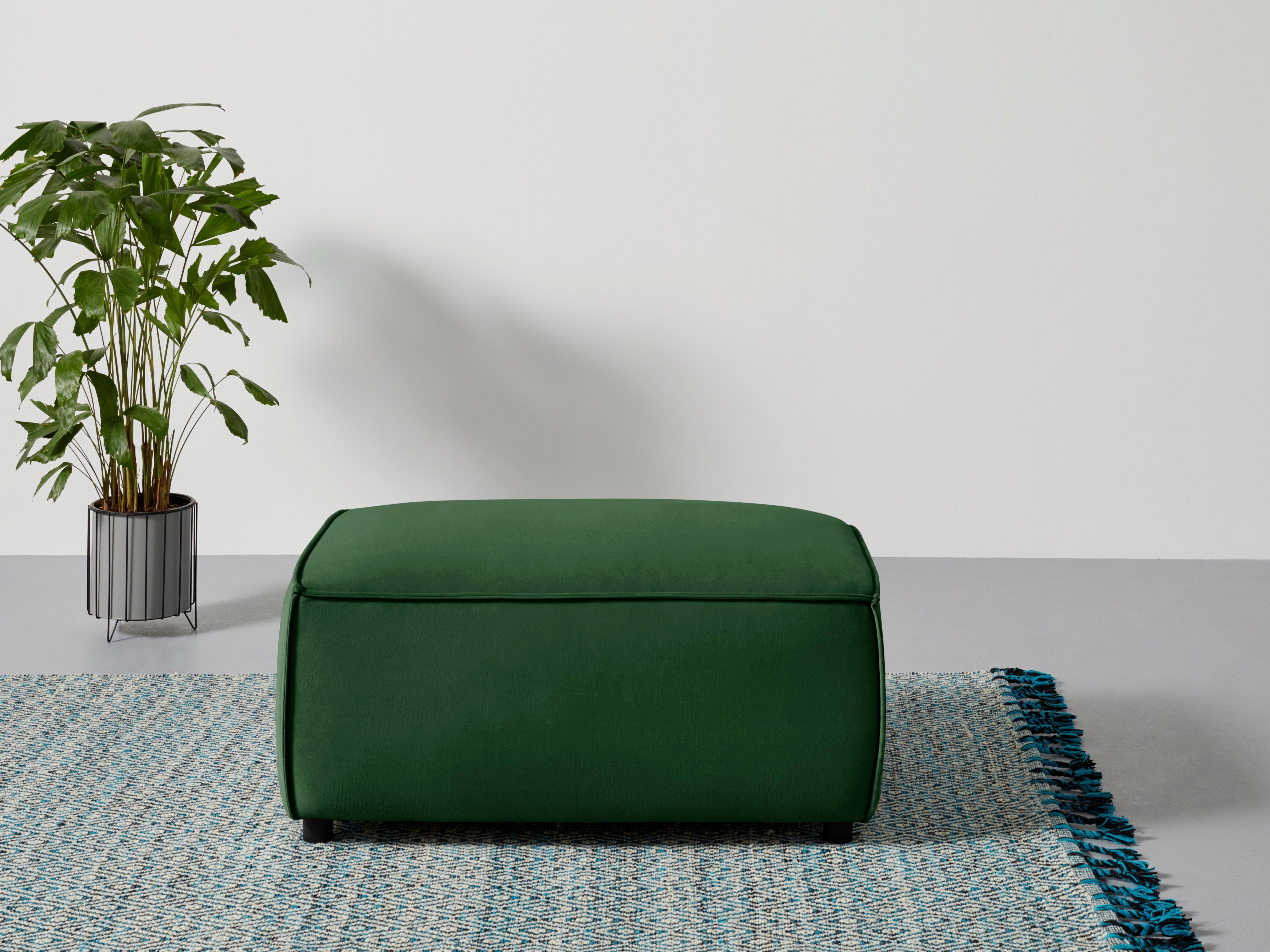Home affaire Polsterhocker Marva, B: 100 cm, passend zur Polsterserie "Marva", Federkern