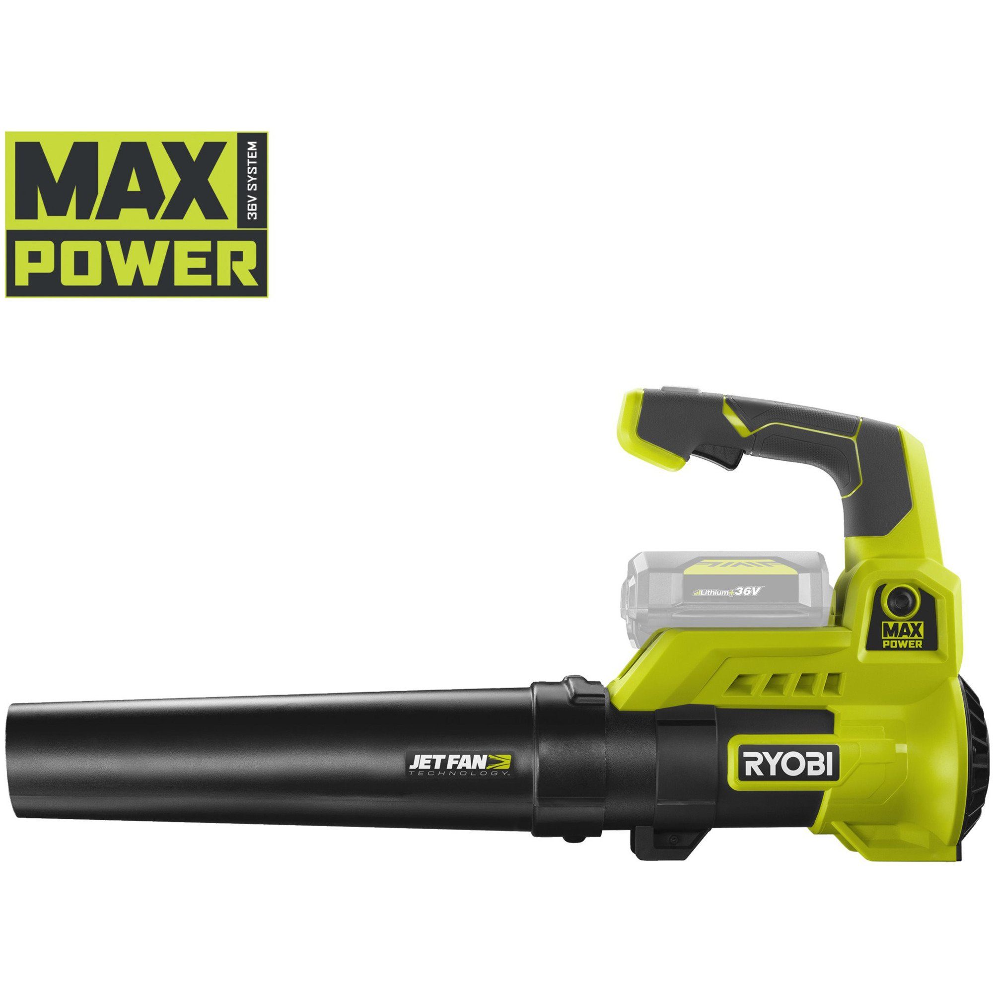 Ryobi Laubsauger MAX POWER AkkuLaubgebläse RY36BLA0, 36Volt