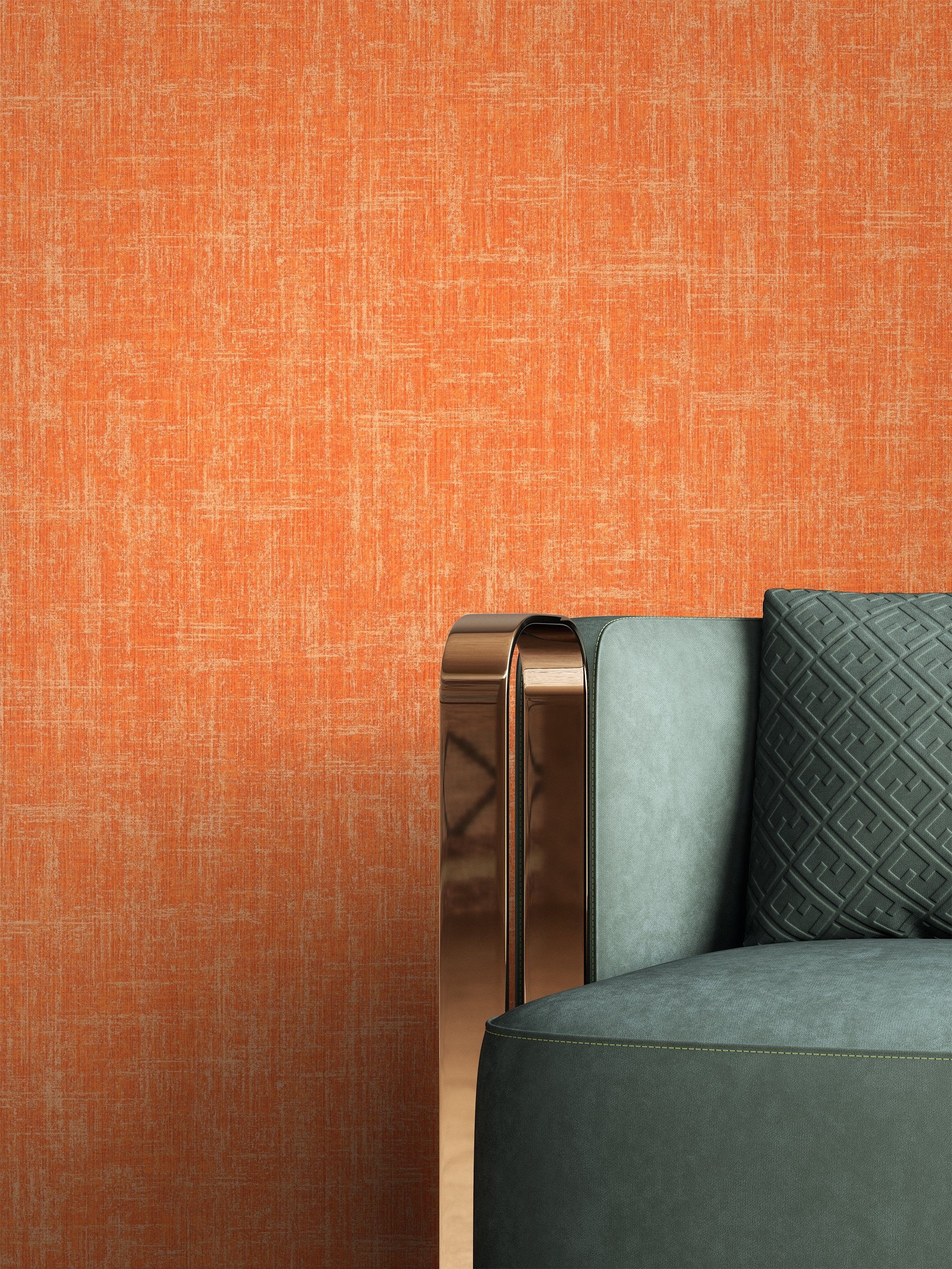 Newroom Vliestapete, Orange Tapete Uni Leicht günstig online kaufen