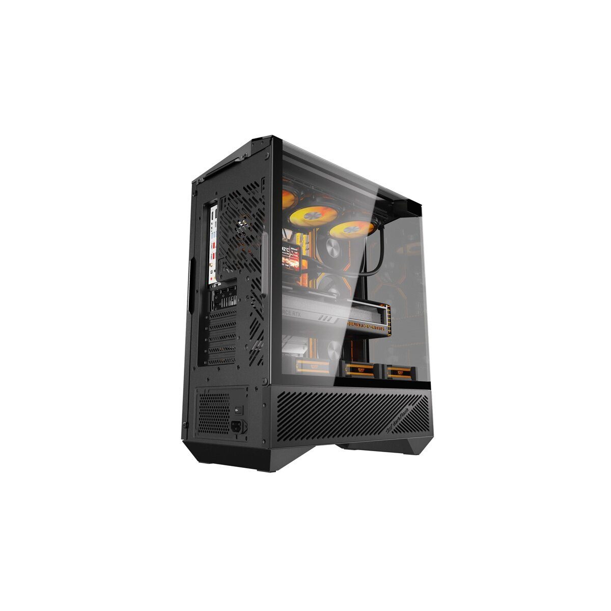 Darkflash PC-Gehäuse Darkflash DY460 PC Gehäuse inkl. 4 ARGB Lüfter