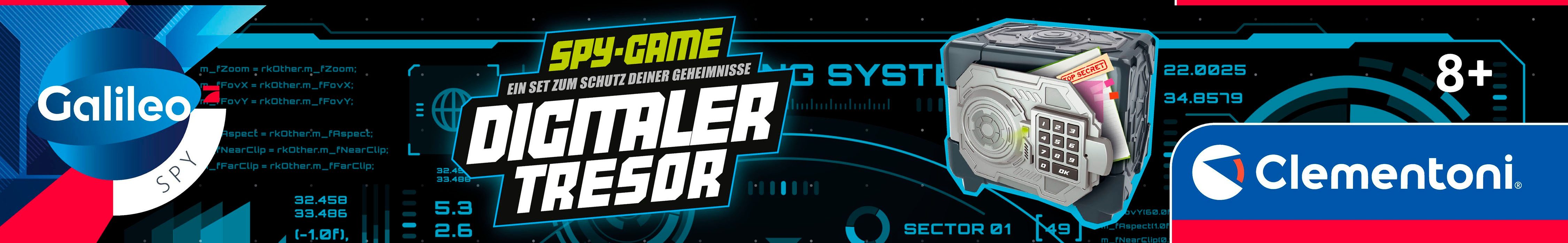 Clementoni® Experimentierkasten Galileo Spy, Digitaler Tresor, mir Licht- und Soundeffekt