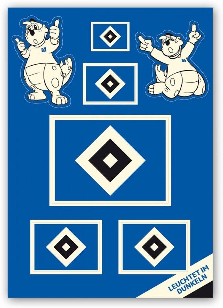 HSV Aufkleber HSV Aufkleber-Set 'Nachleuchtend'