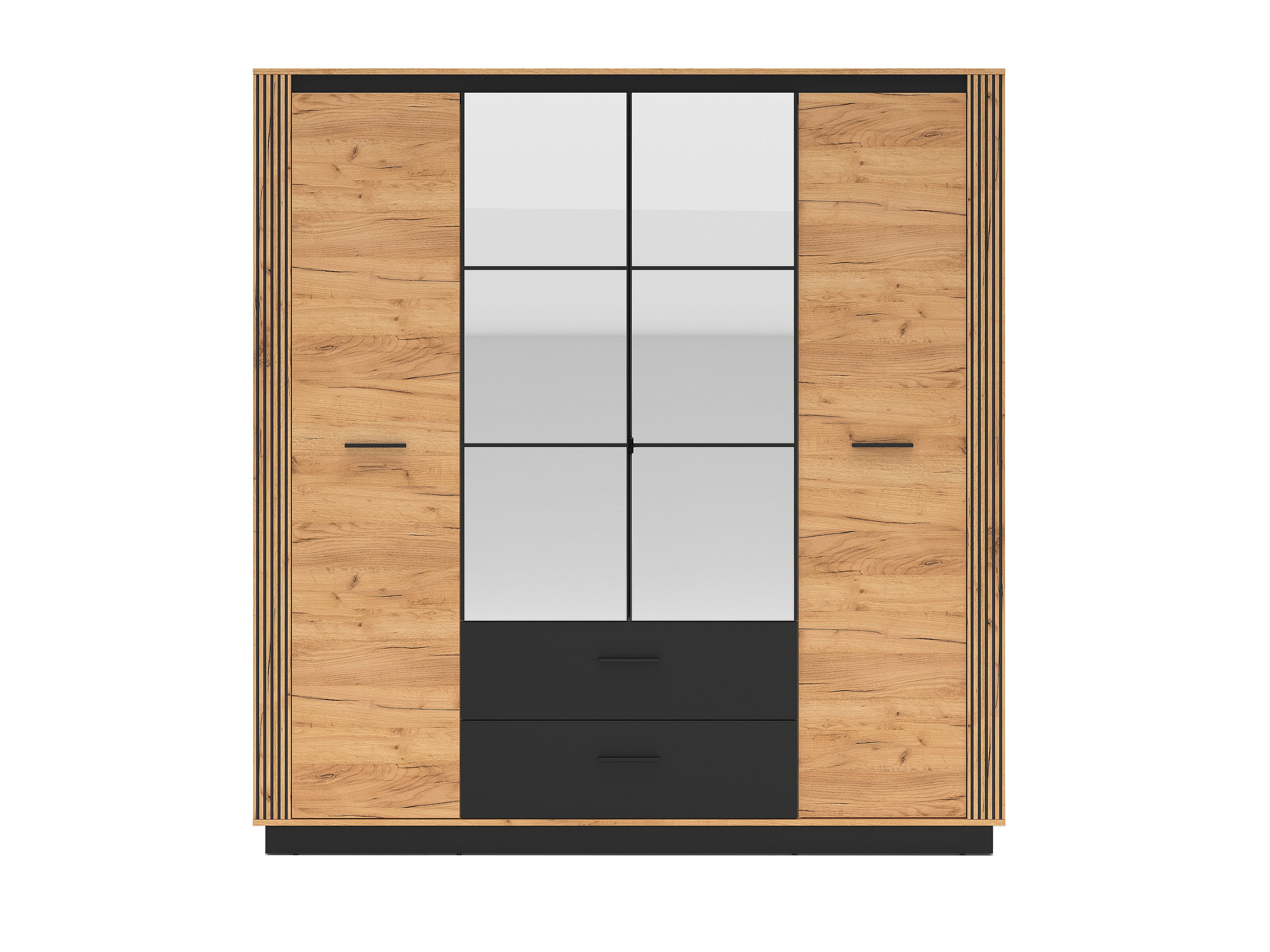 Spiegelschrank URSO 01 viertüriger Drehtürenschrank 200x210 Kleiderschrank