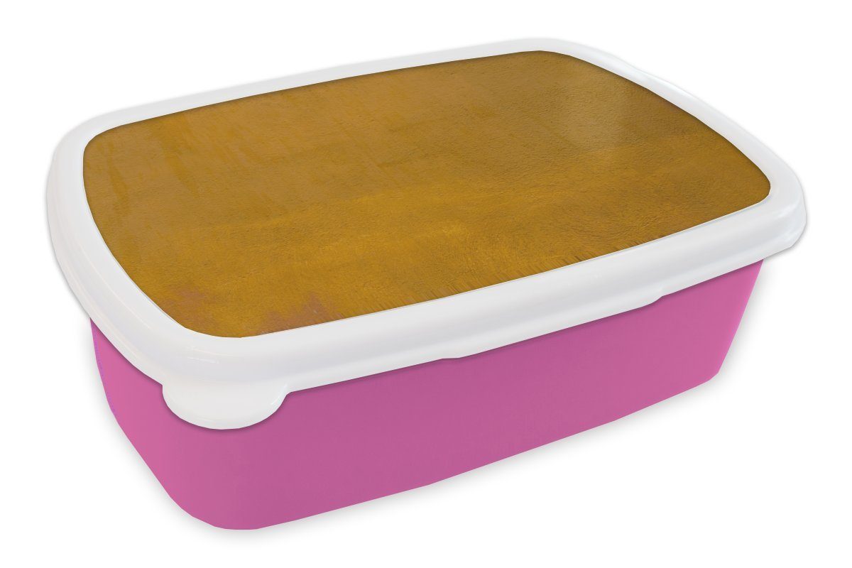 MuchoWow Lunchbox Verputzte Betonwand mit einer rostigen Struktur, Kunststoff, (2-tlg), Brotbox für Erwachsene, Brotdose Kinder, Snackbox, Mädchen, Kunststoff rosa