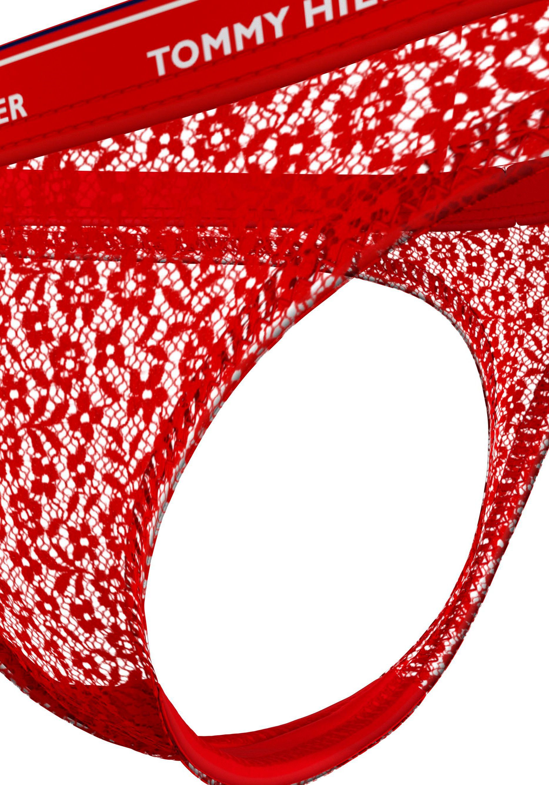 Tommy Hilfiger Underwear T-String THONG in modischem 5 5-St., PACK GIFTING Labelfarben (Packung, Rouge/Ultra/Guava/Des_Sky/Burg mit 5er-Pack) Logobund