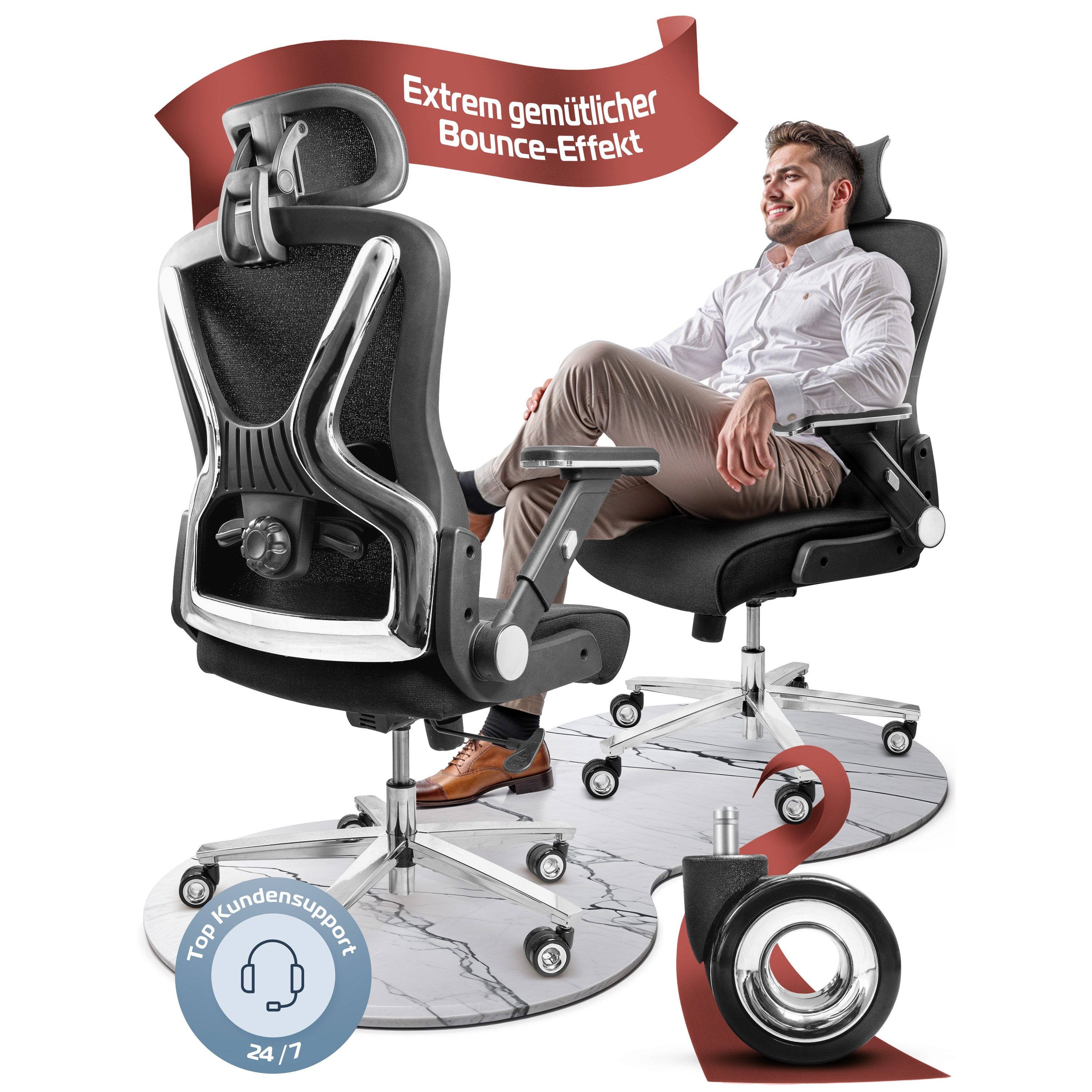 CLOUVOU Schreibtischstuhl PowerSeat Bürostuhl Ergonomisch, Gaming günstig online kaufen
