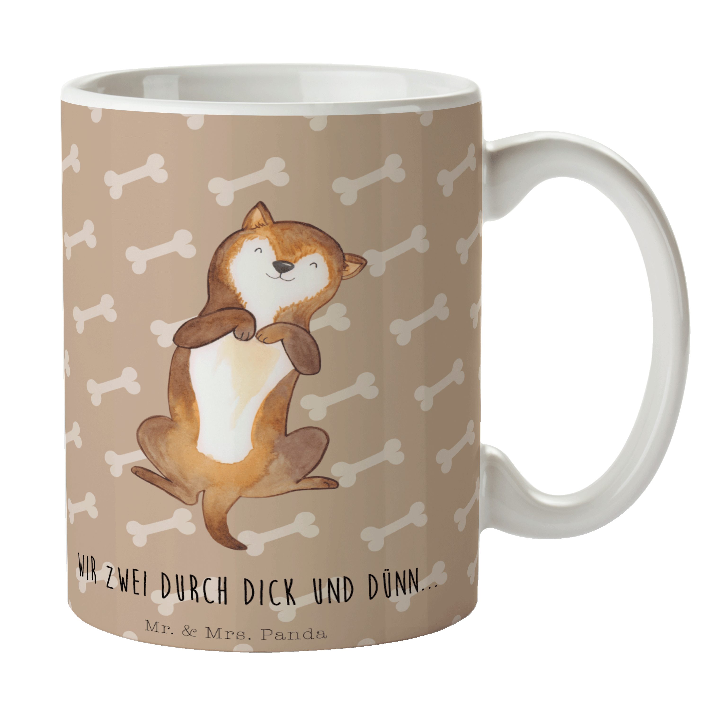 Bauchkraulen Kaffeebecher, Hund Keramik Tasse Geschenk, Mr. Mrs. & Hundeglück Tasse - - Panda Motive,