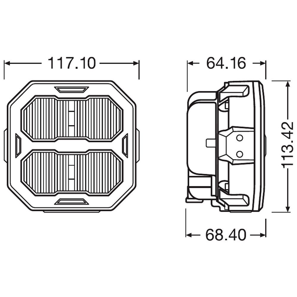 Osram Arbeitsleuchte Osram Automotive Arbeitsscheinwerfer 12 V, 24 V LEDriving® Cube PX4500