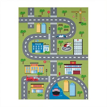 Kinderteppich Kinderteppich Spielteppich Für Kinderzimmer Mit Straßen-Muster, TT Home, Läufer, Höhe: 4 mm