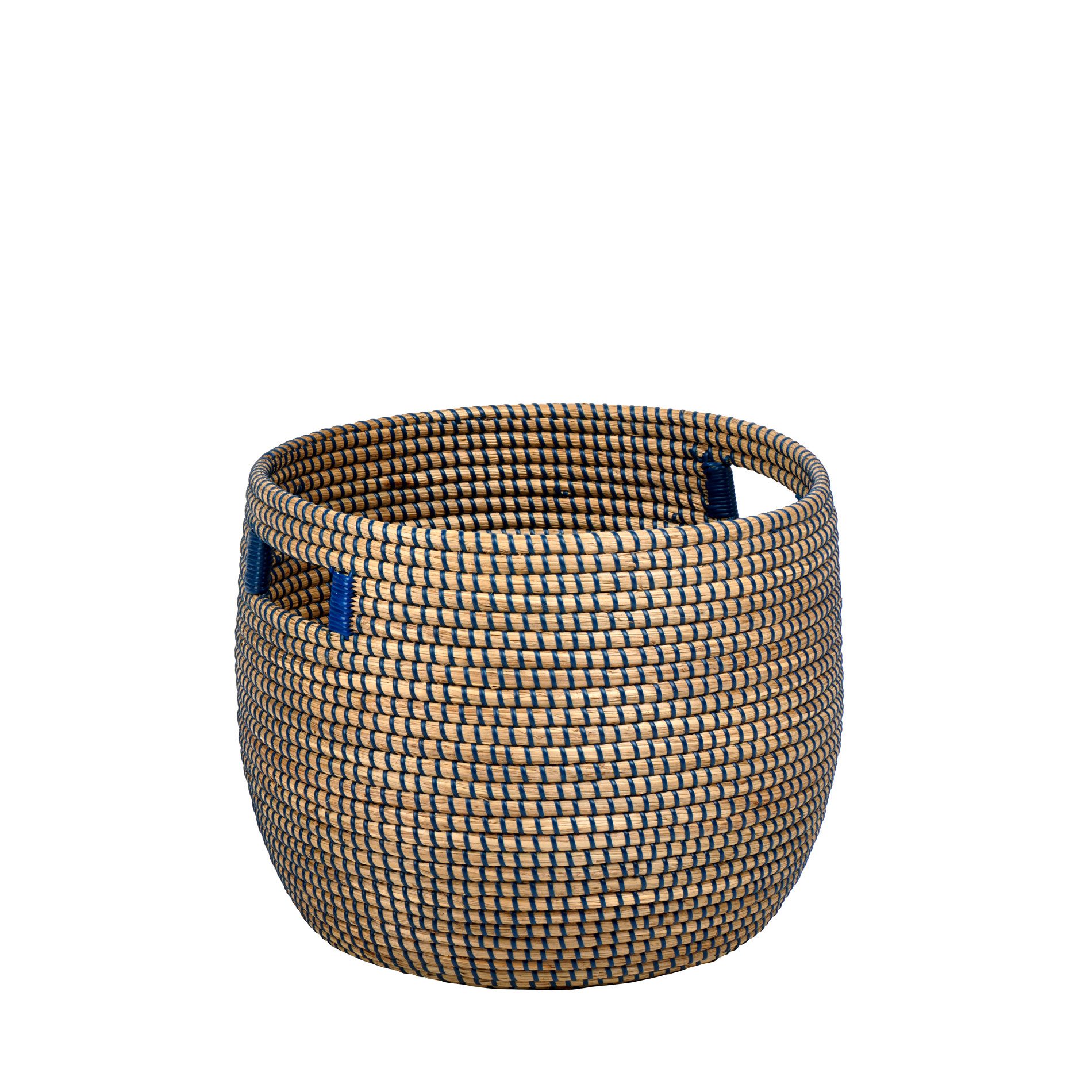 Lambert Dekokorb Trian Korb natur/blau H 31 cm, D 36cm